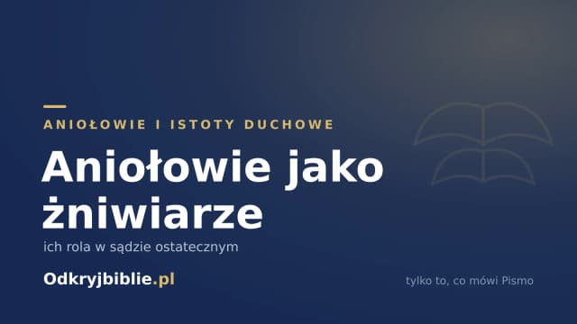 Aniołowie jako żniwiarze — ich rola w sądzie ostatecznym