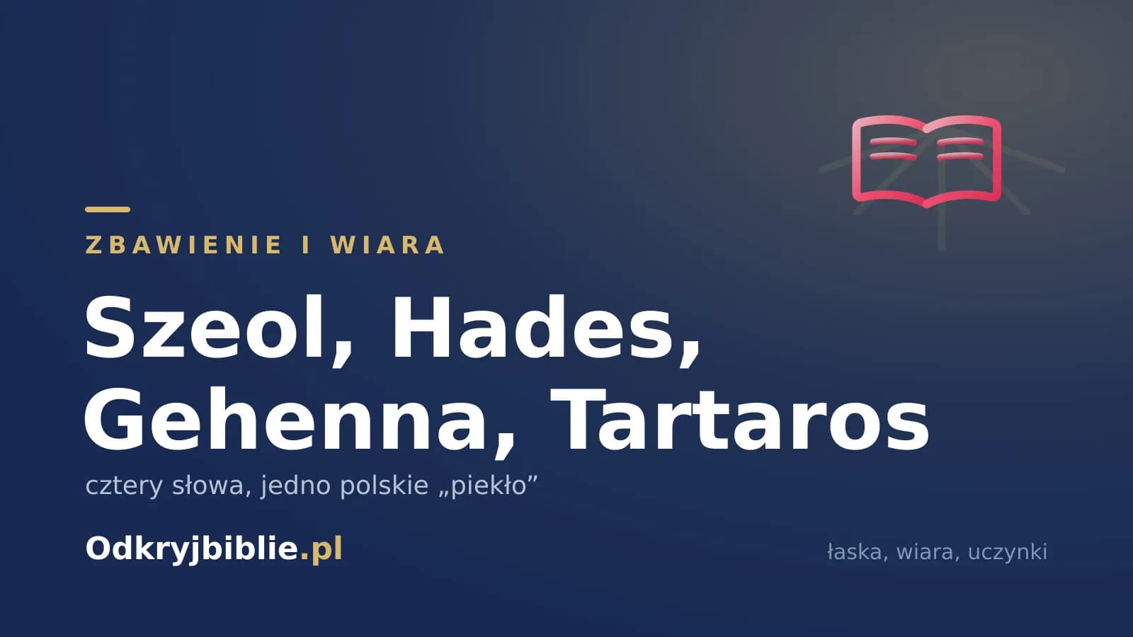 Szeol, Hades, Gehenna, Tartaros — cztery słowa, jedno polskie „piekło”