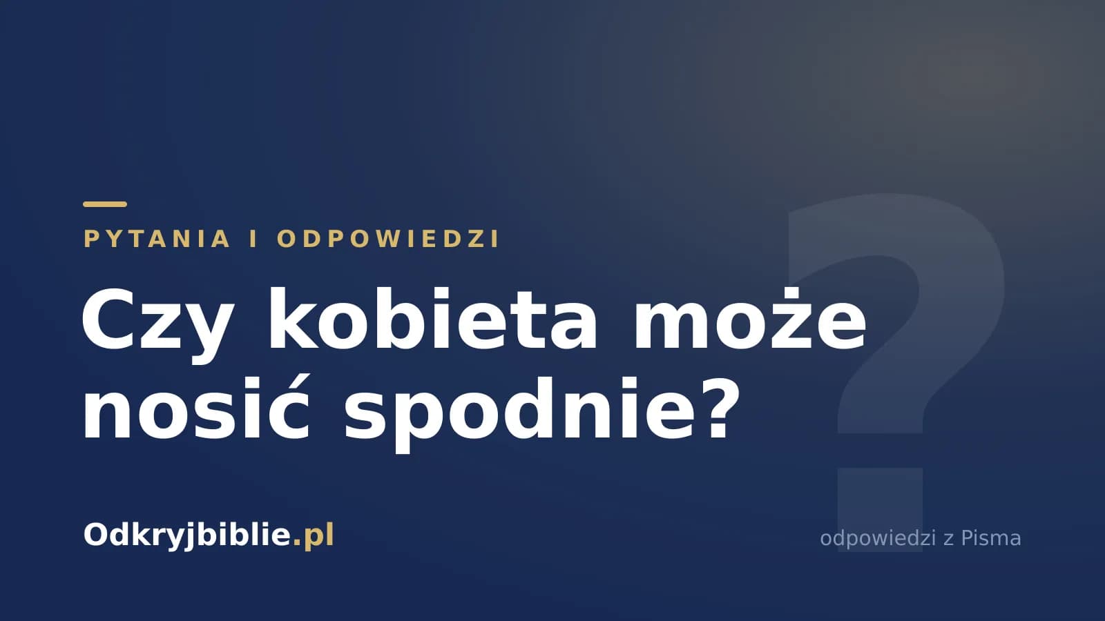 Czy kobieta może nosić spodnie?