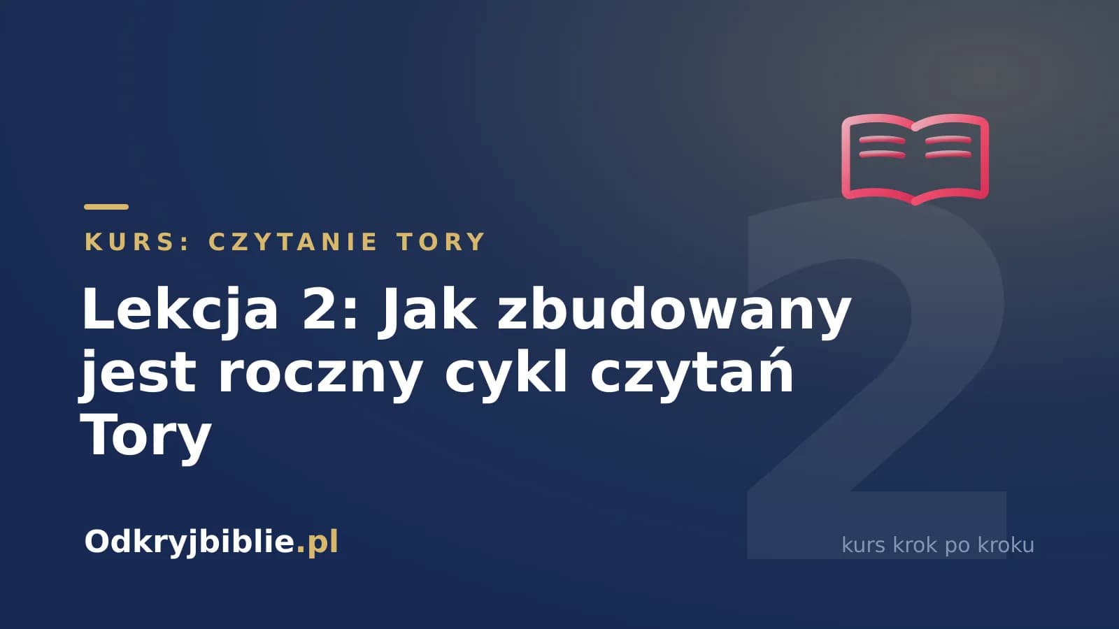 Lekcja 2: Jak zbudowany jest roczny cykl czytań Tory