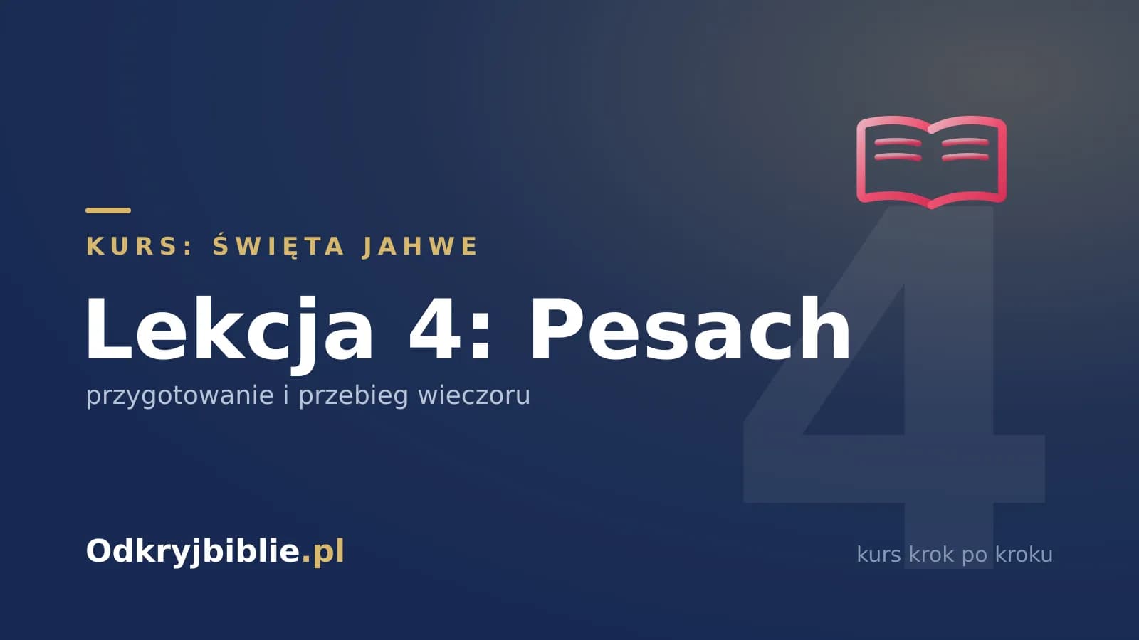 Lekcja 4: Pesach — przygotowanie i przebieg wieczoru