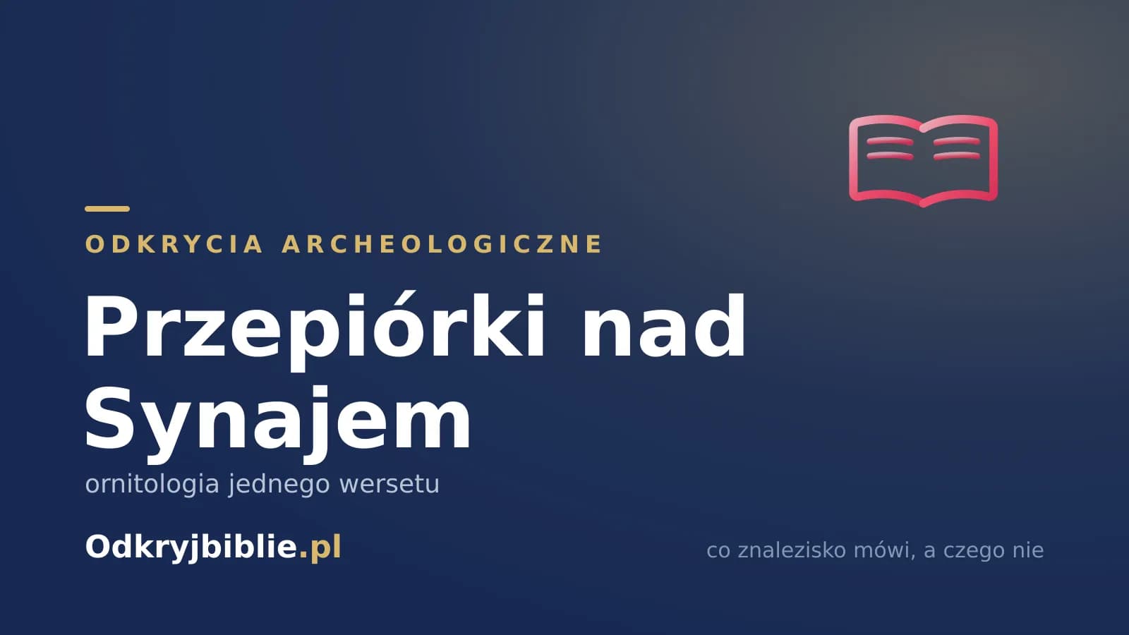 Przepiórki nad Synajem — ornitologia jednego wersetu