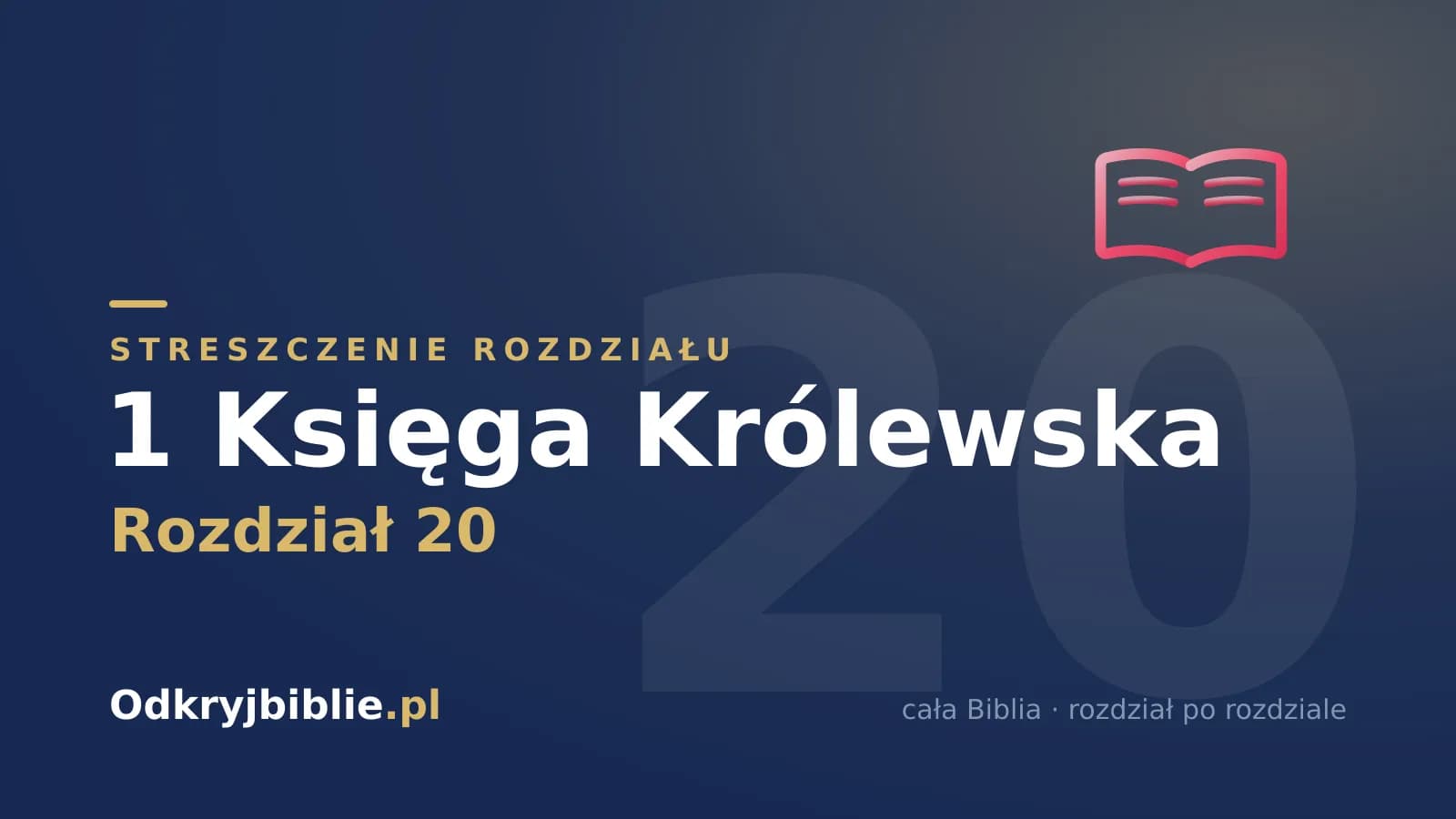 1 Księga Królewska 20 — streszczenie rozdziału