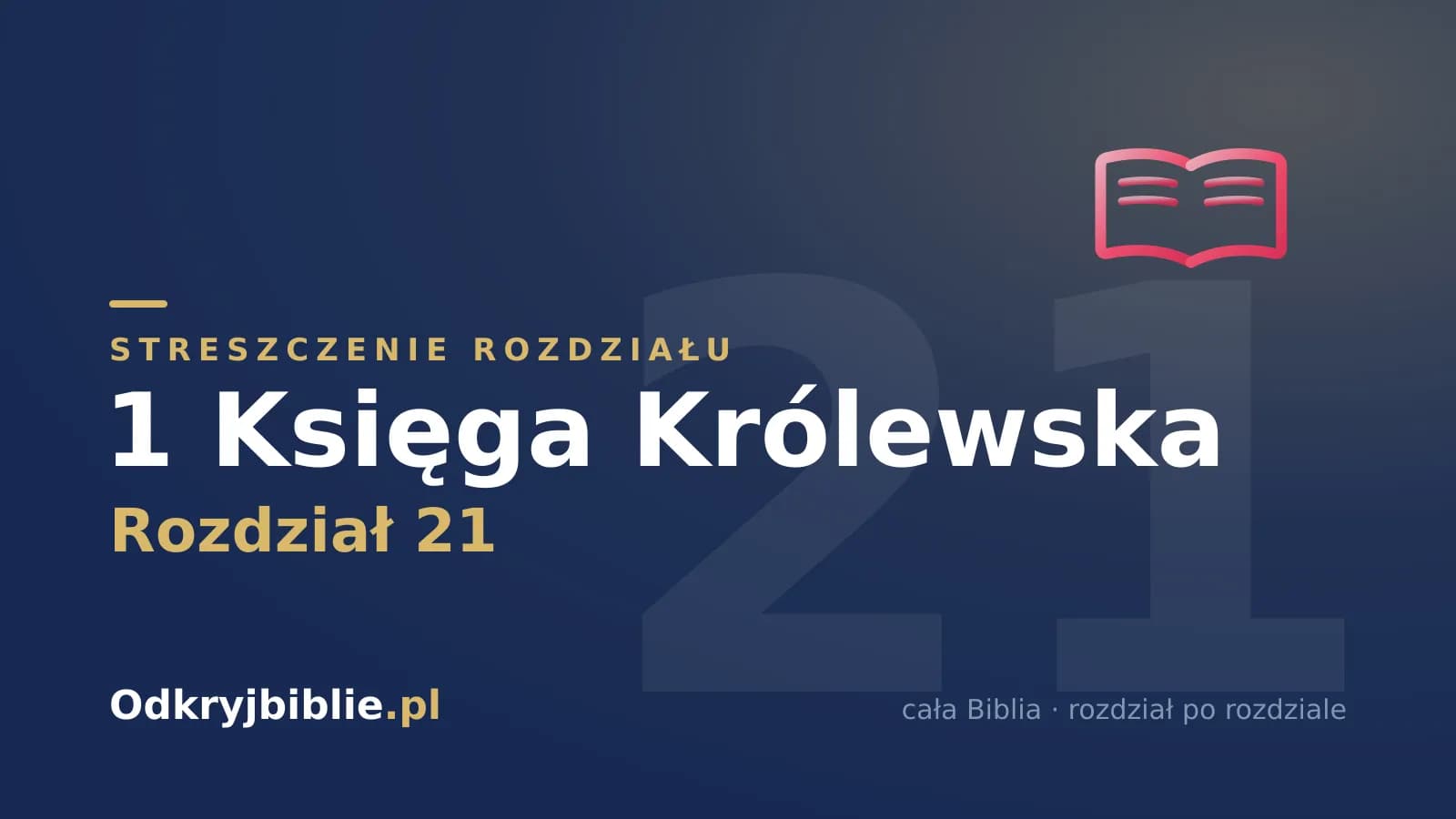 1 Księga Królewska 21 — streszczenie rozdziału