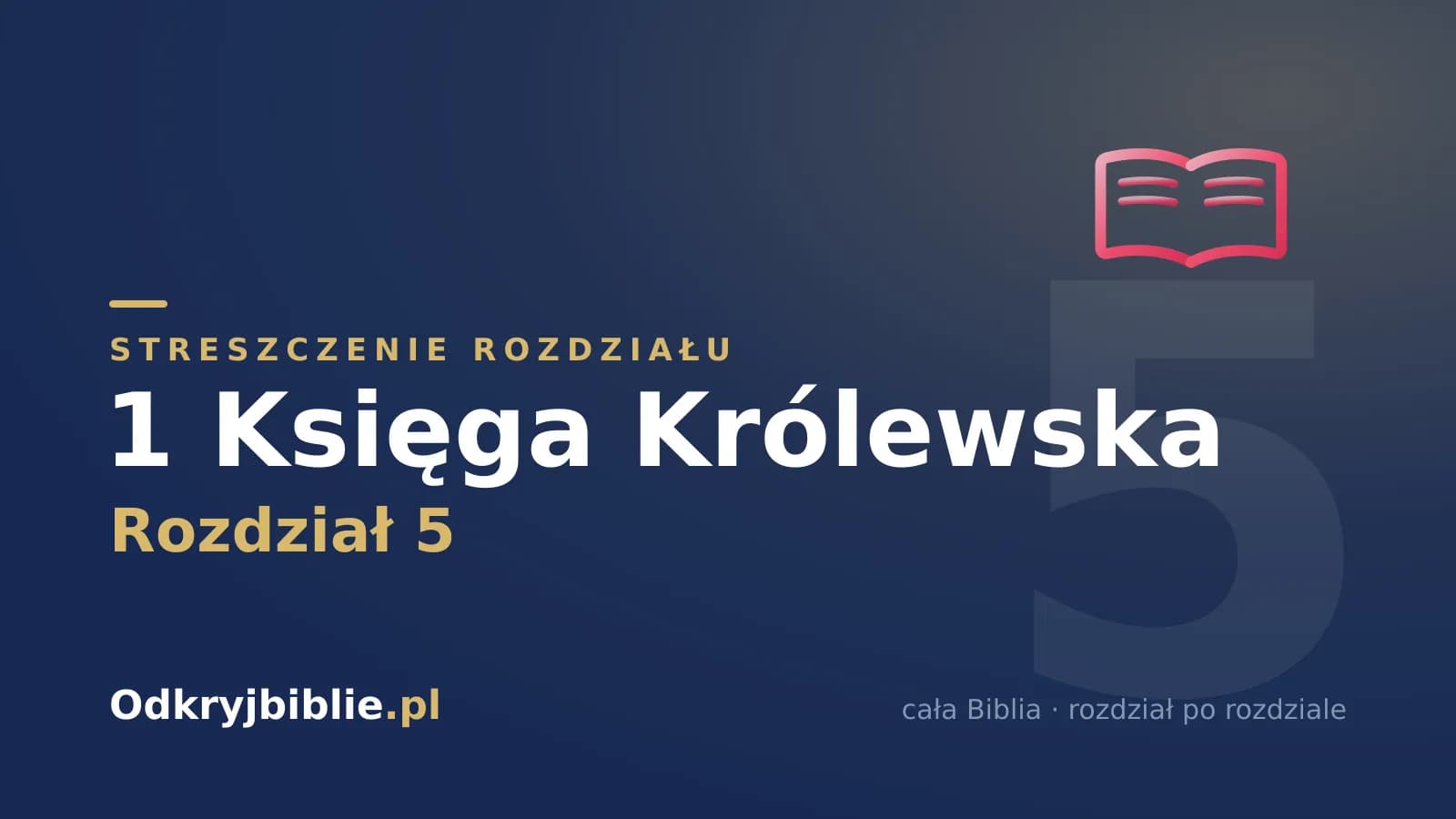 1 Księga Królewska 5 — streszczenie rozdziału