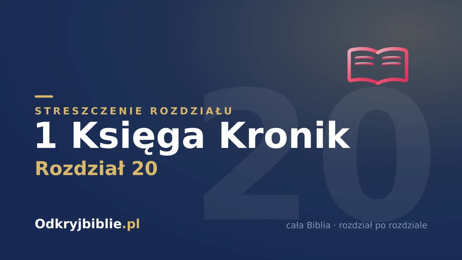 1 Księga Kronik 20 — streszczenie rozdziału