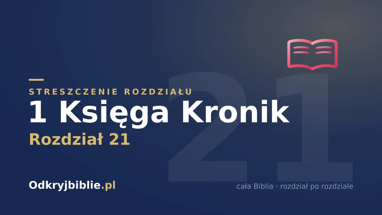 1 Księga Kronik 21 — streszczenie rozdziału