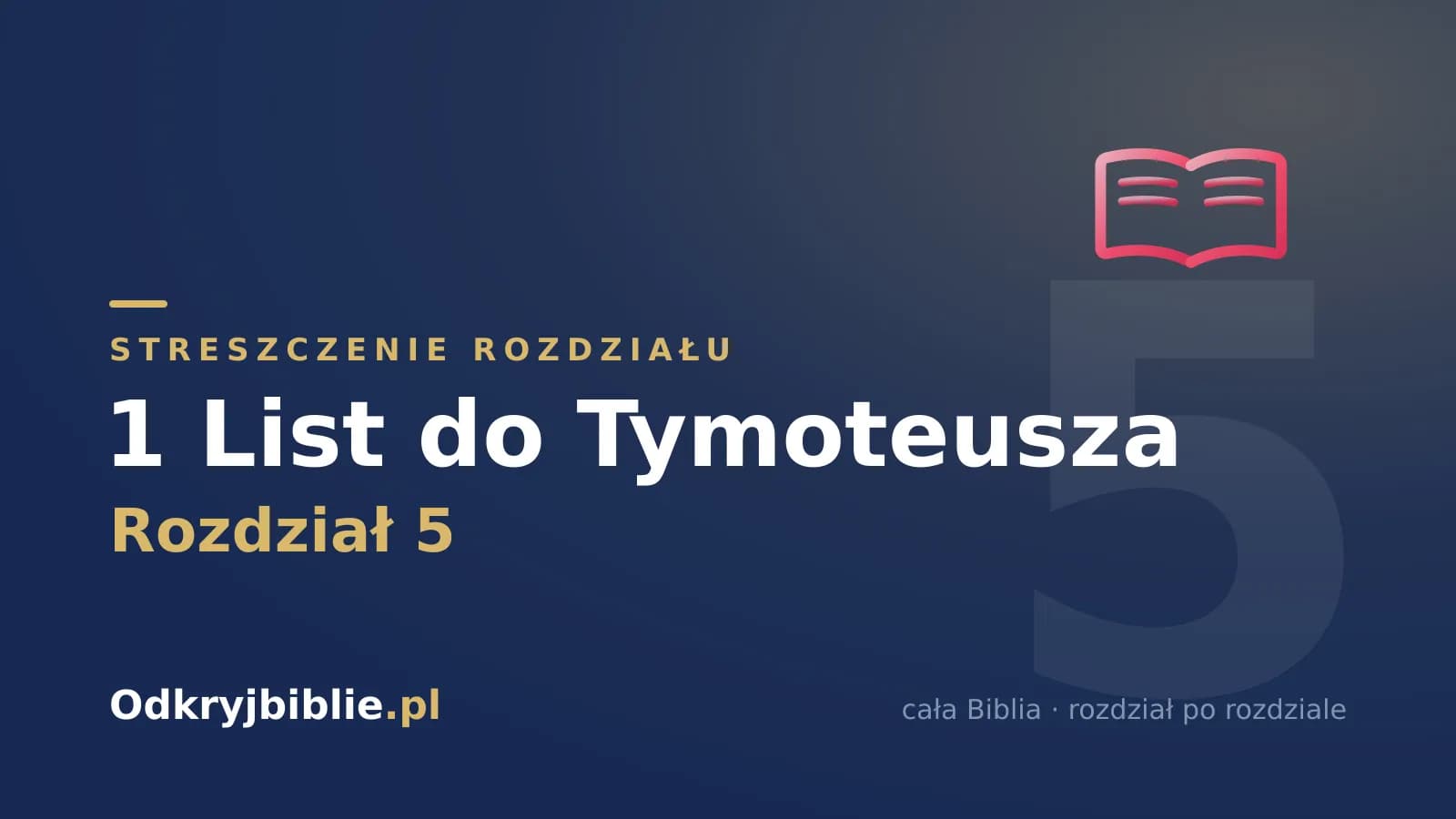 1 List do Tymoteusza 5 — streszczenie rozdziału