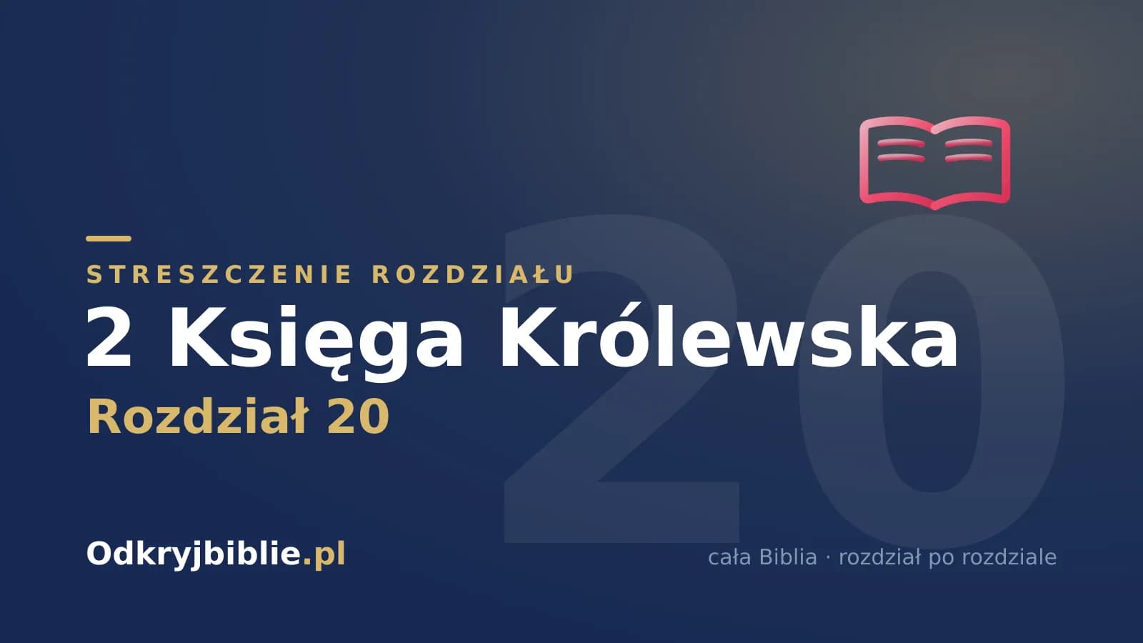2 Księga Królewska 20 — streszczenie rozdziału