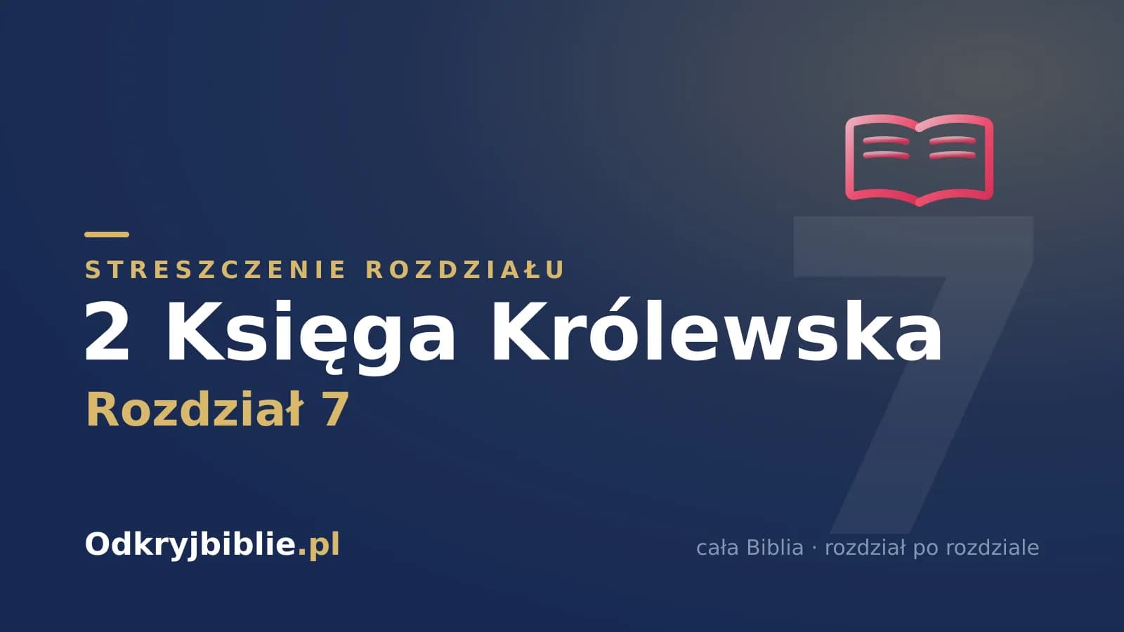 2 Księga Królewska 7 — streszczenie rozdziału