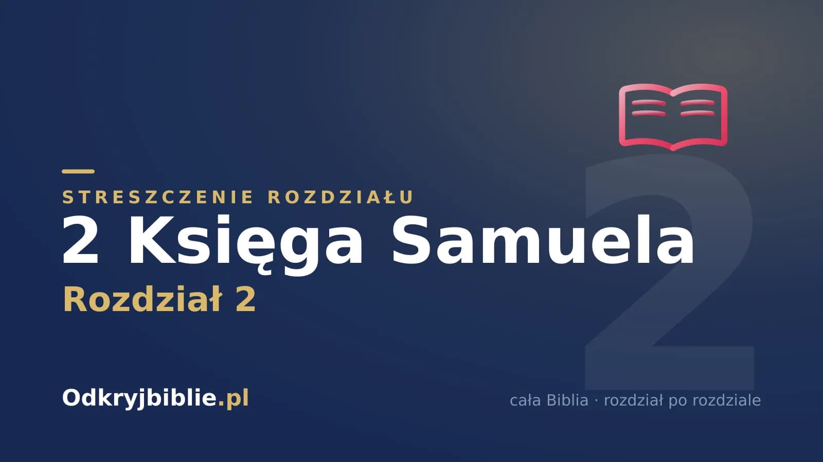 2 Księga Samuela 2 — streszczenie rozdziału