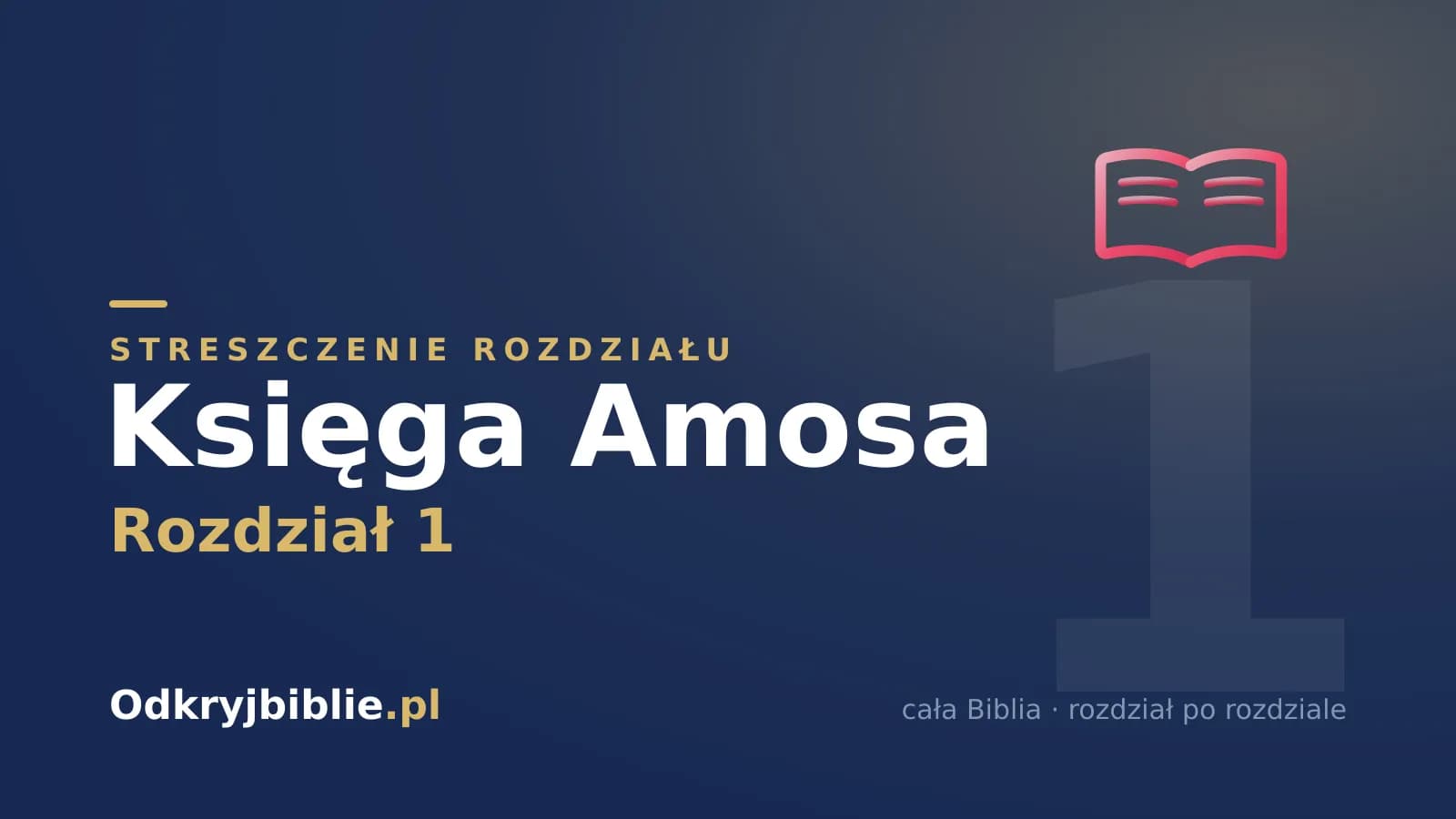 Księga Amosa 1 — streszczenie rozdziału
