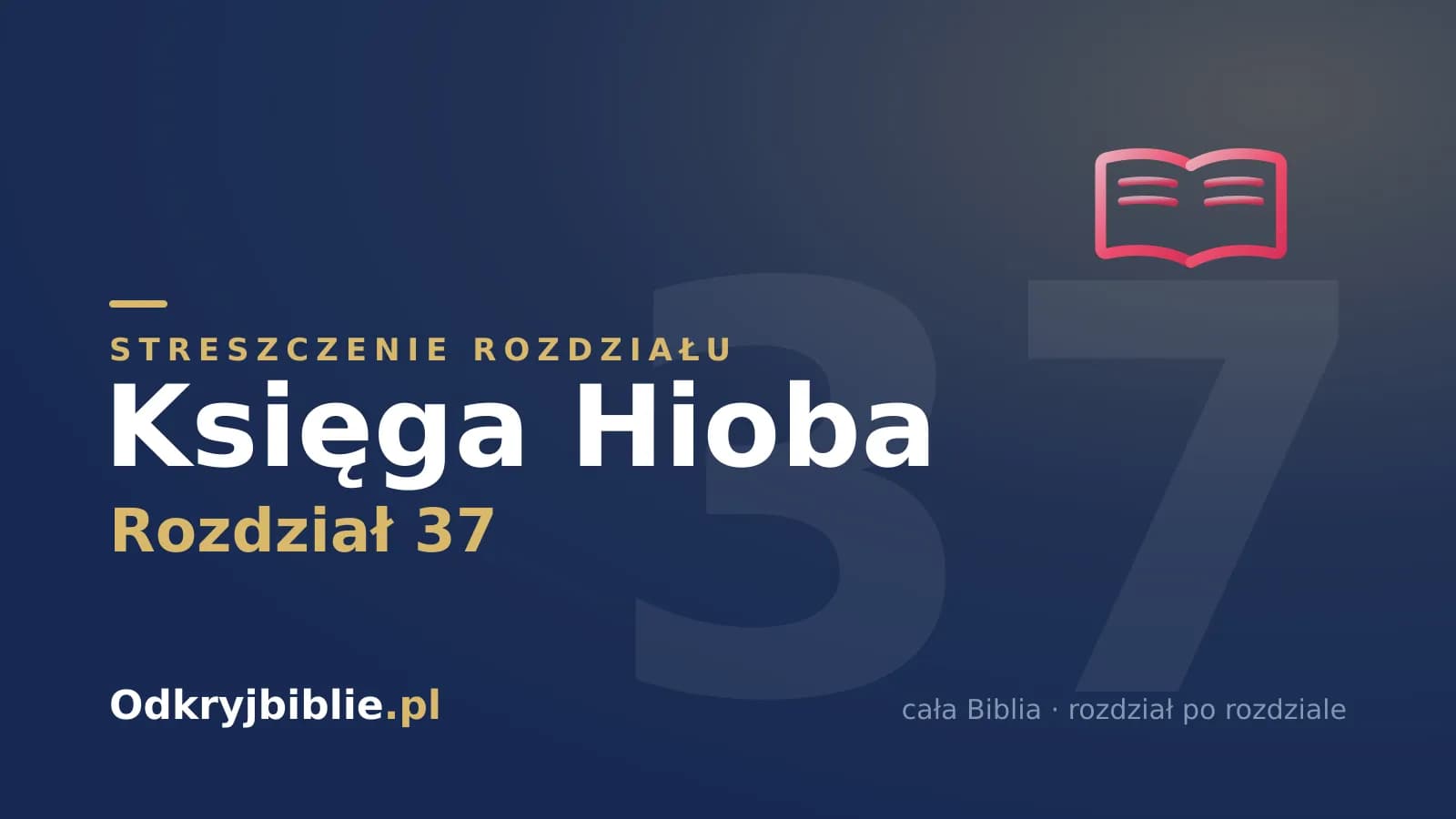 Księga Hioba 37 — streszczenie rozdziału