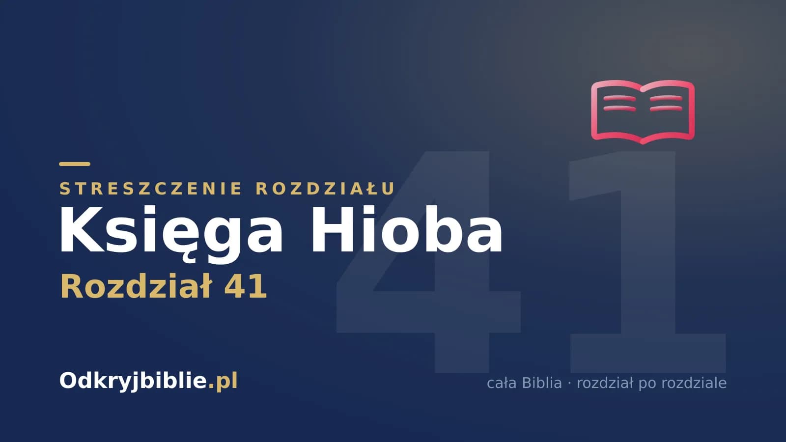 Księga Hioba 41 — streszczenie rozdziału