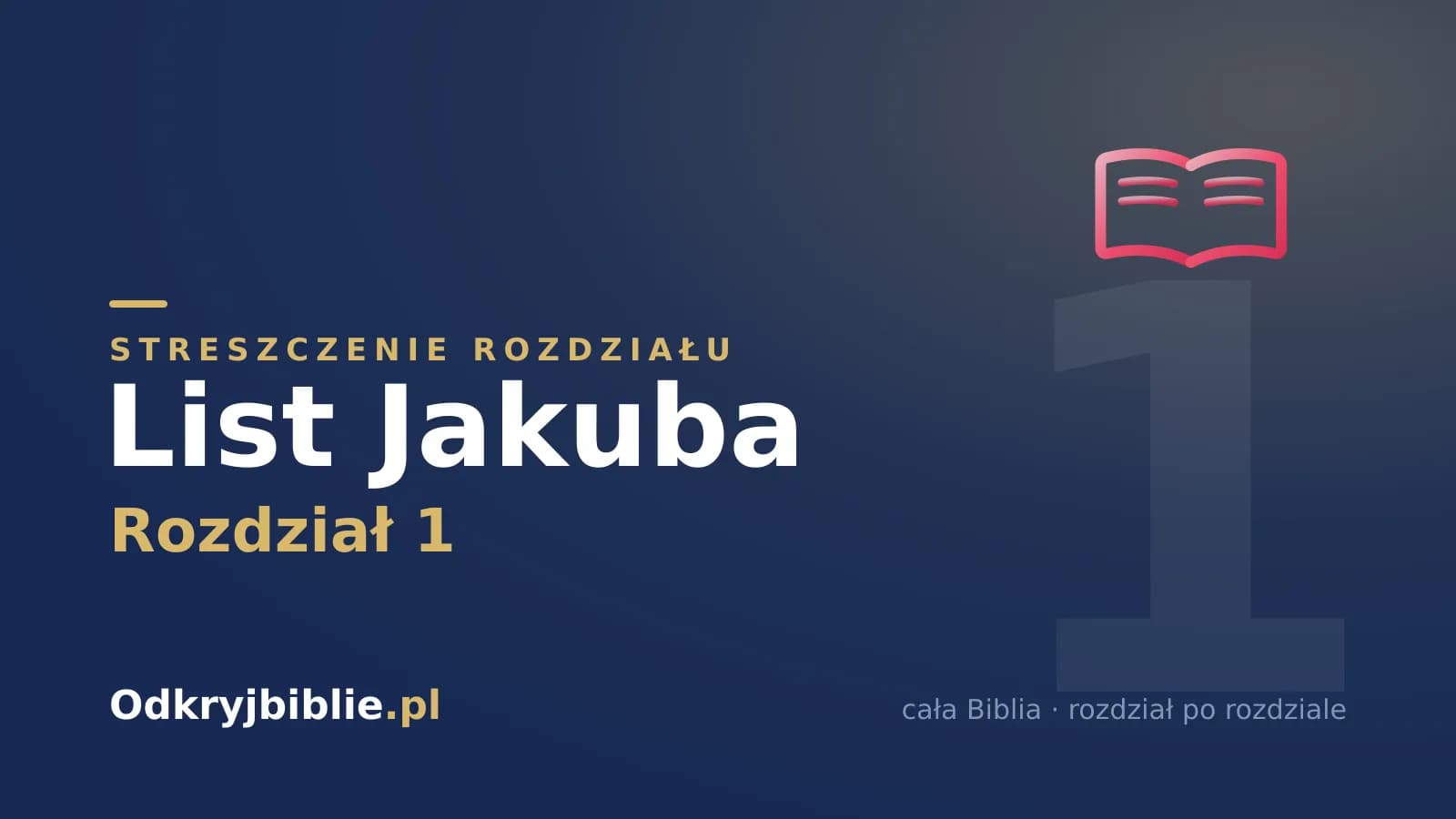 List Jakuba 1 — streszczenie rozdziału