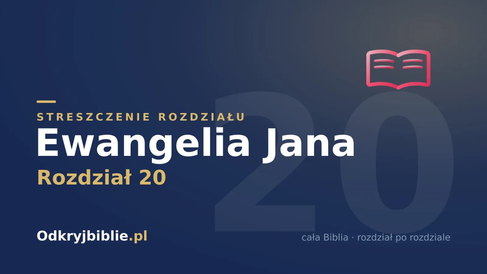 Ewangelia Jana 20 — streszczenie rozdziału