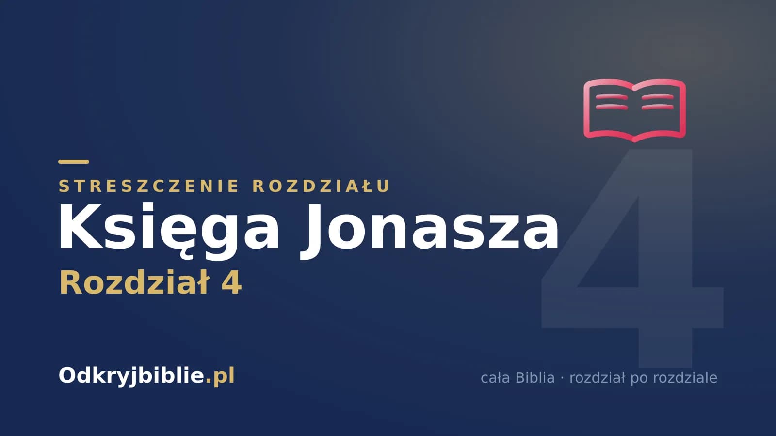 Księga Jonasza 4 — streszczenie rozdziału