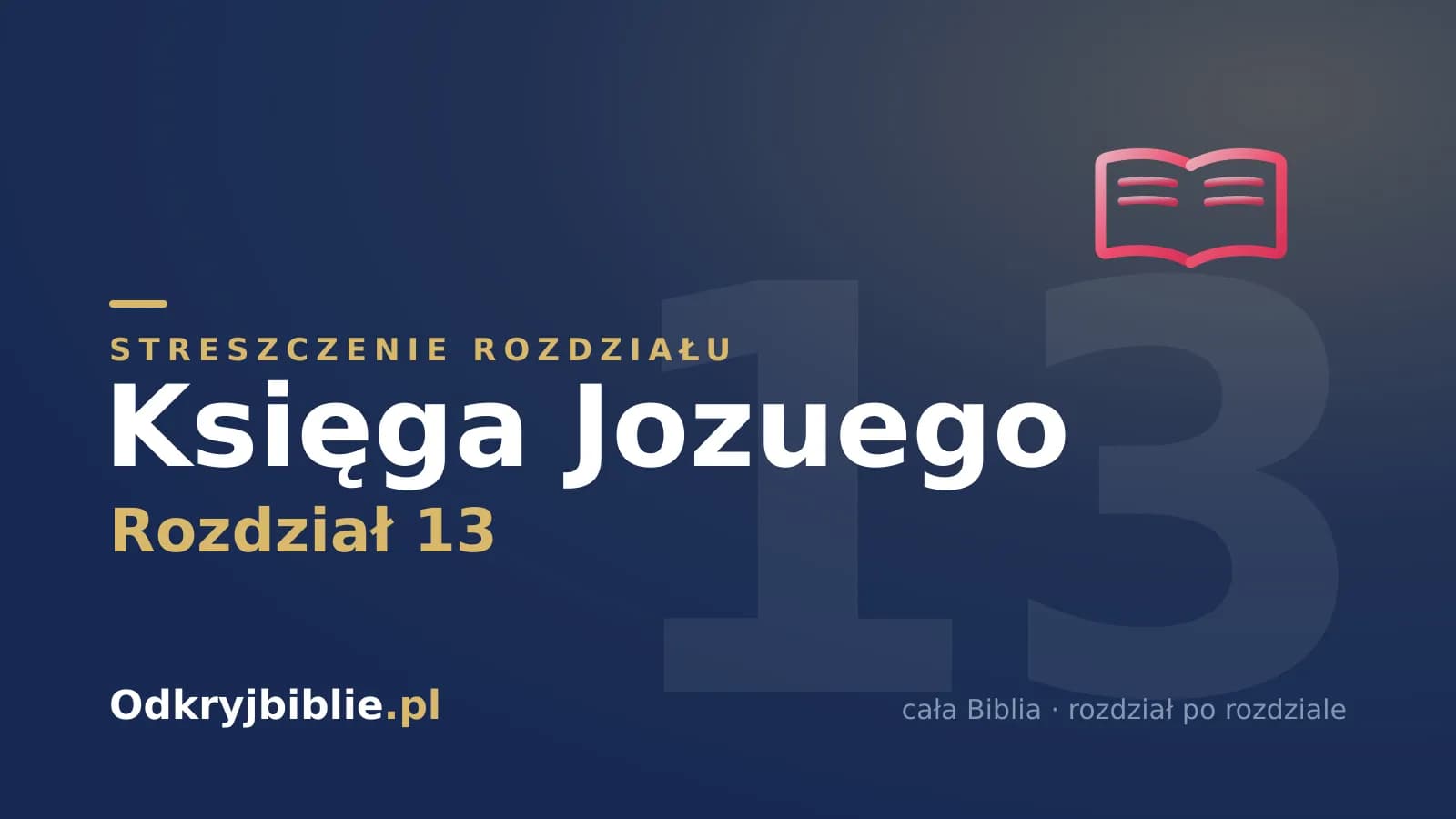 Księga Jozuego 13 — streszczenie rozdziału