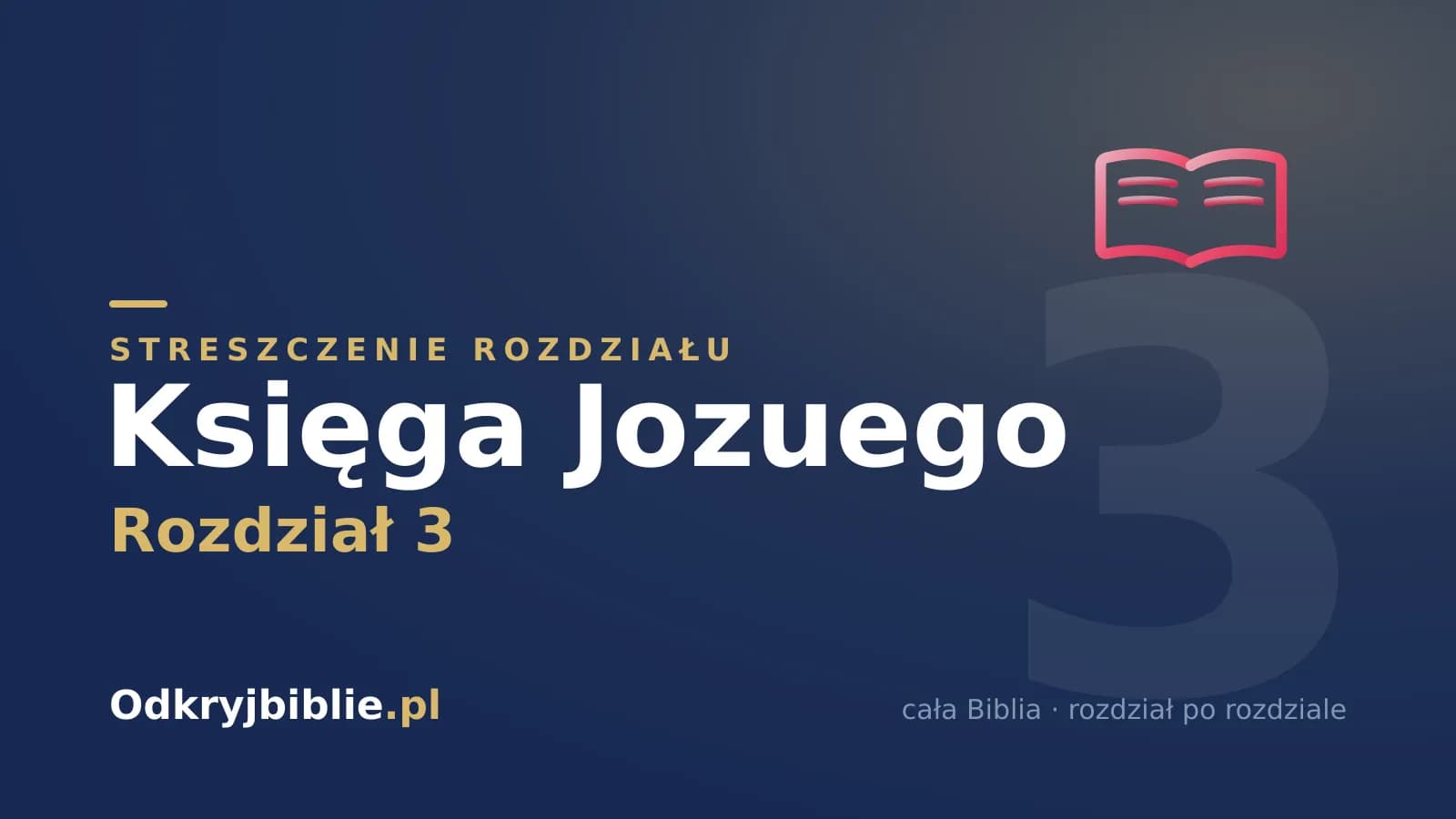 Księga Jozuego 3 — streszczenie rozdziału