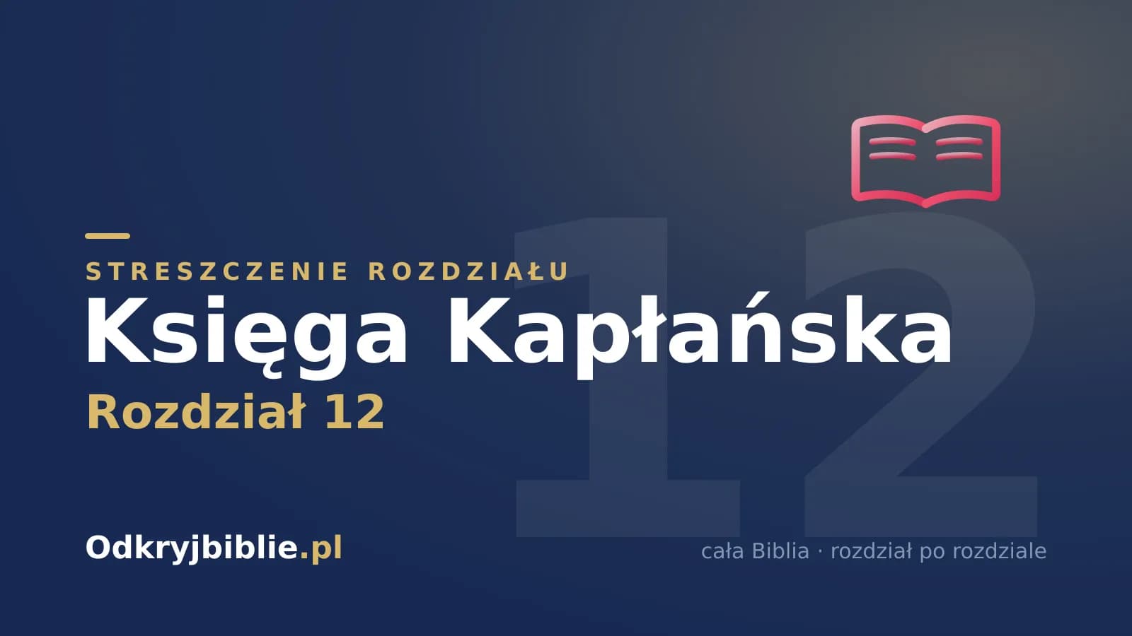 Księga Kapłańska 12 — streszczenie rozdziału