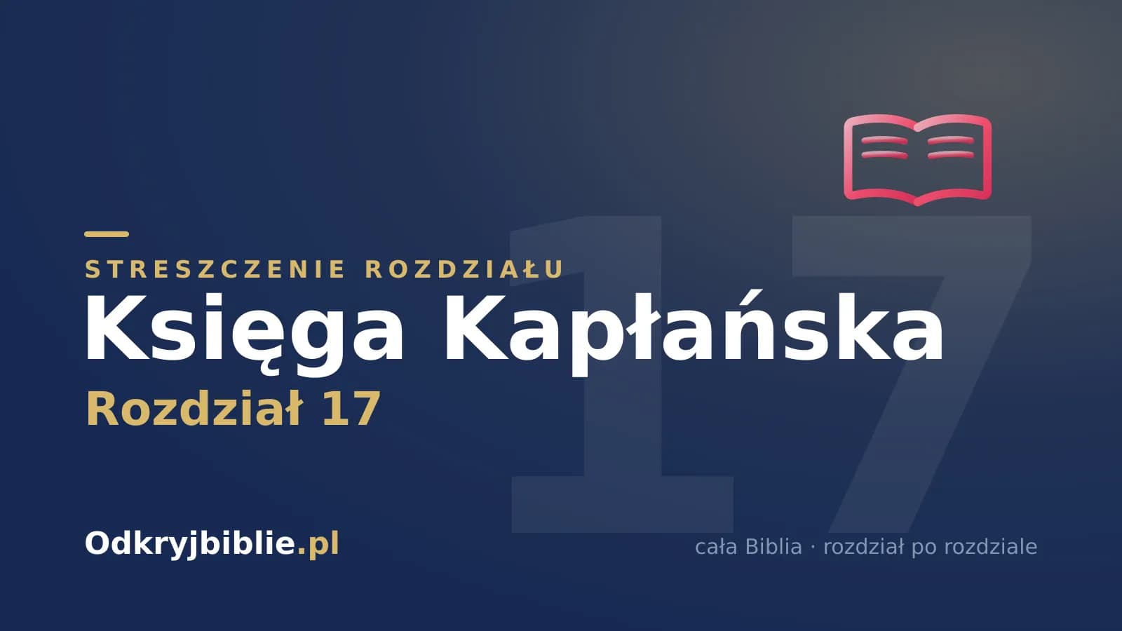 Księga Kapłańska 17 — streszczenie rozdziału