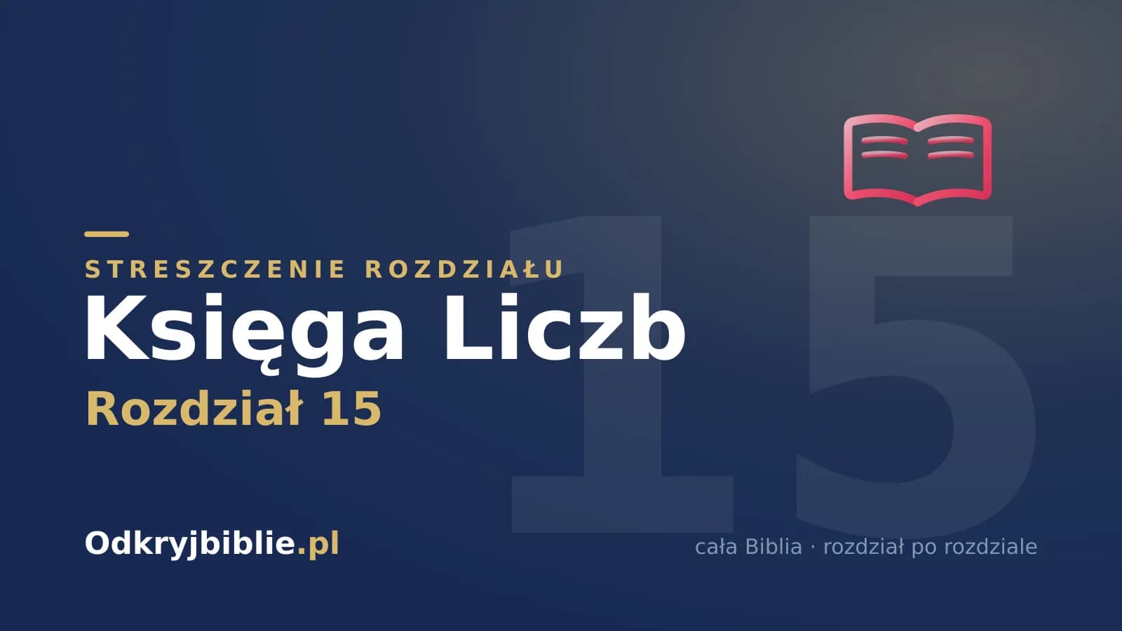 Księga Liczb 15 — streszczenie rozdziału