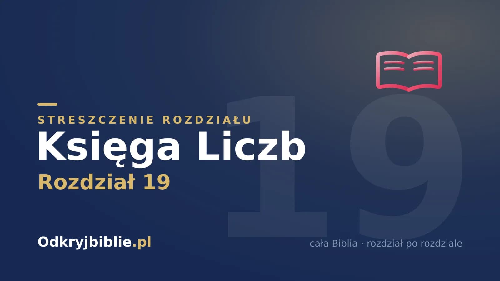 Księga Liczb 19 — streszczenie rozdziału