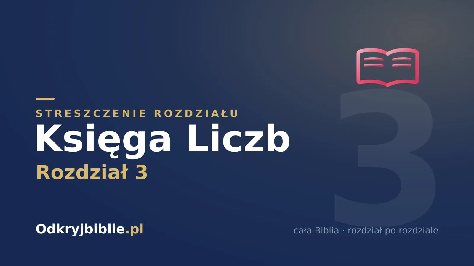 Księga Liczb 3 — streszczenie rozdziału