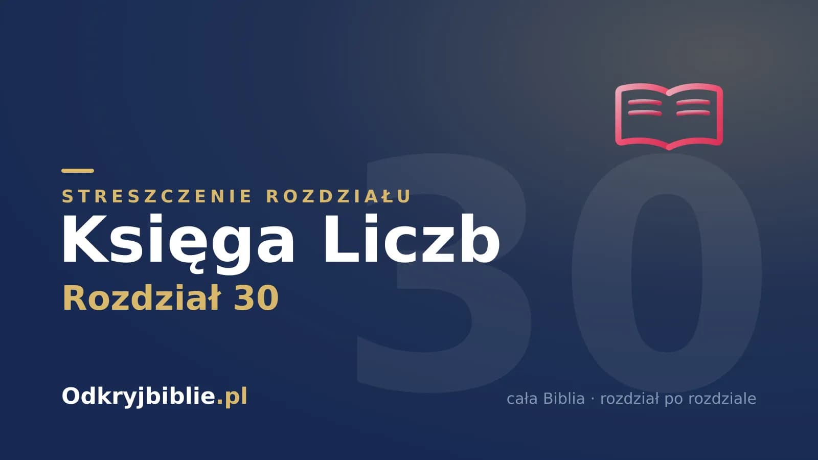 Księga Liczb 30 — streszczenie rozdziału