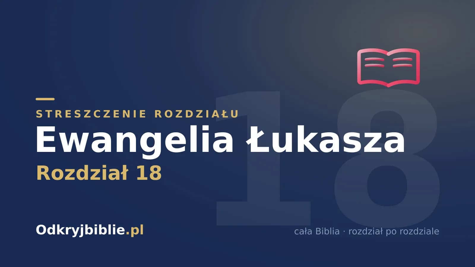 Ewangelia Łukasza 18 — streszczenie rozdziału