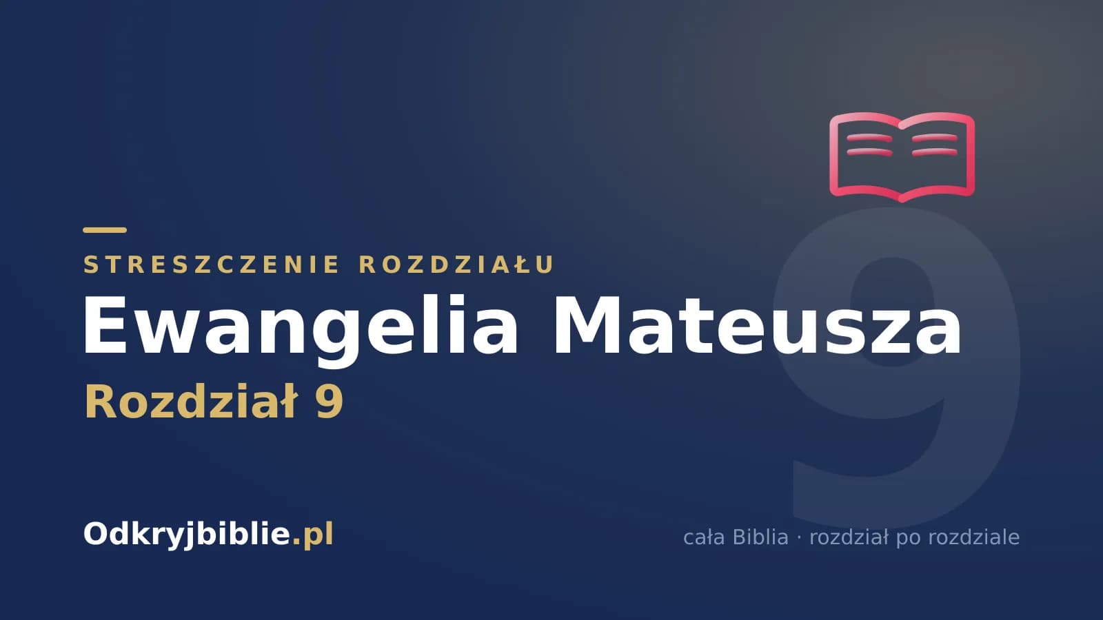 Ewangelia Mateusza 9 — streszczenie rozdziału