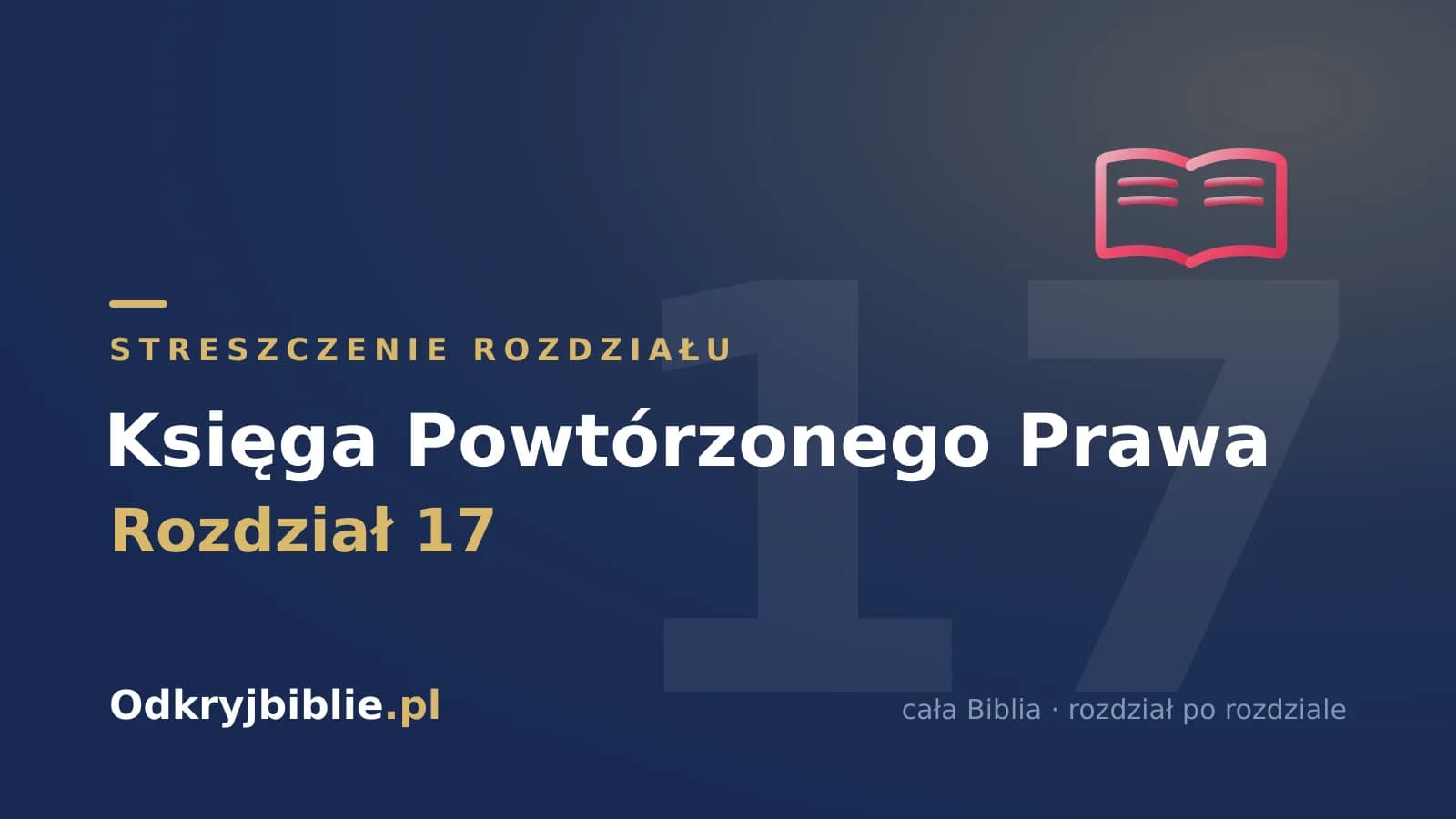 Księga Powtórzonego Prawa 17 — streszczenie rozdziału