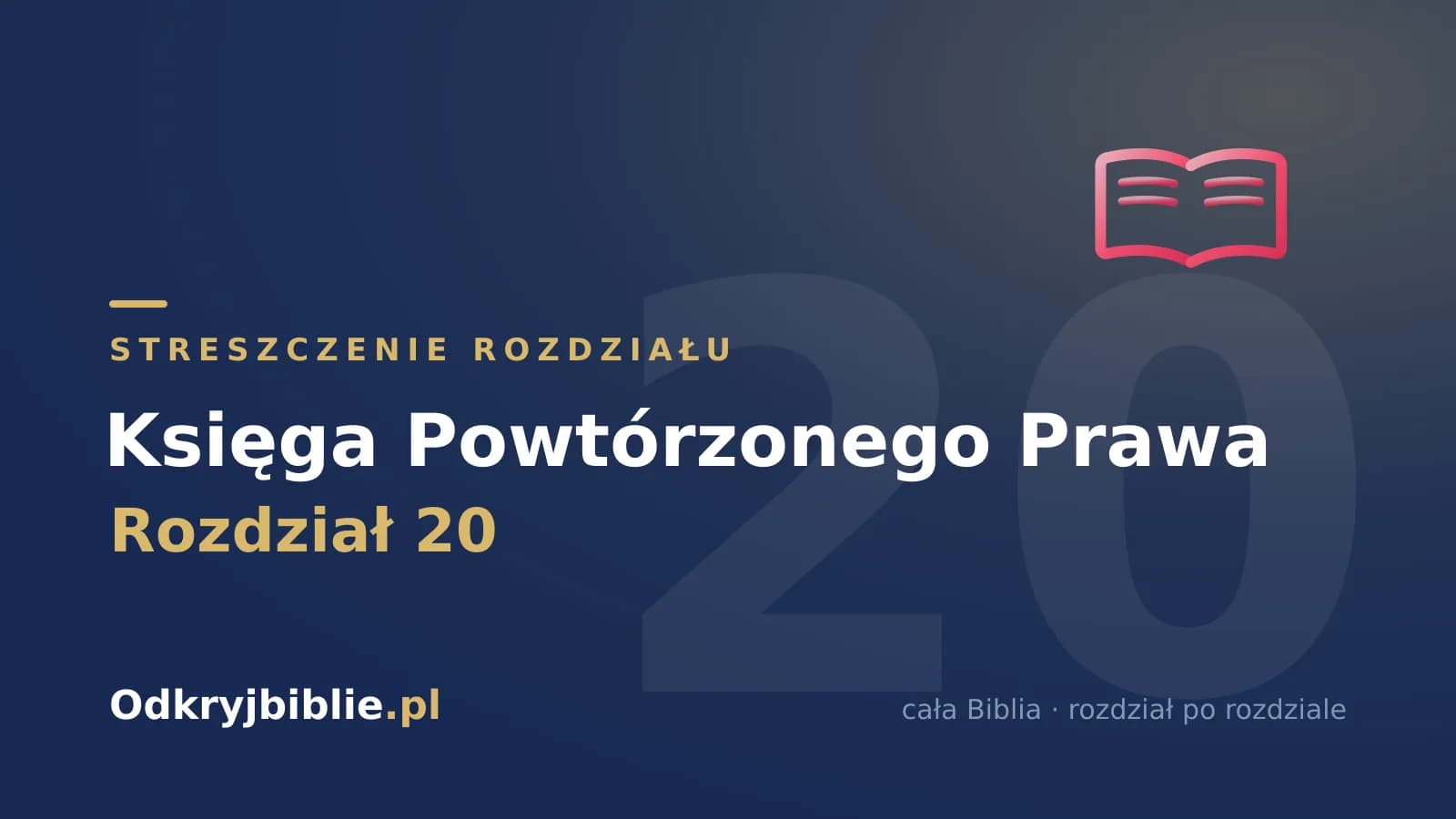 Księga Powtórzonego Prawa 20 — streszczenie rozdziału