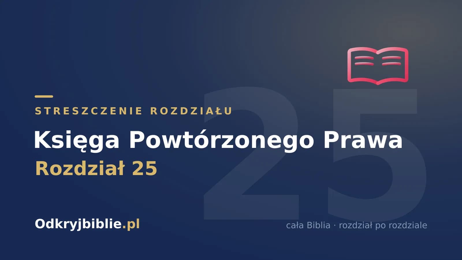 Księga Powtórzonego Prawa 25 — streszczenie rozdziału