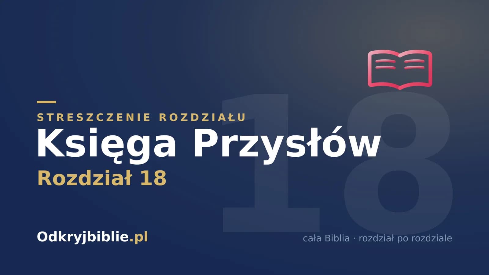 Księga Przysłów 18 — streszczenie rozdziału