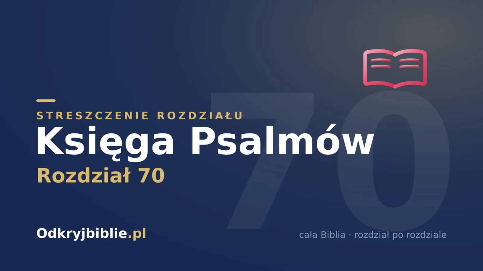 Księga Psalmów 70 — streszczenie rozdziału
