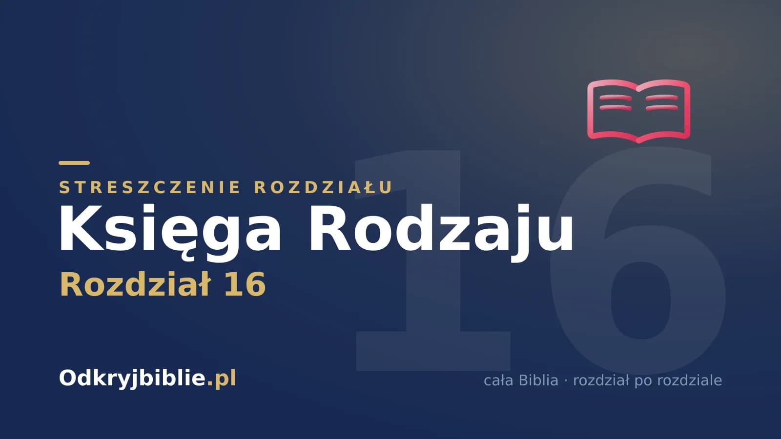 Księga Rodzaju 16 — streszczenie rozdziału