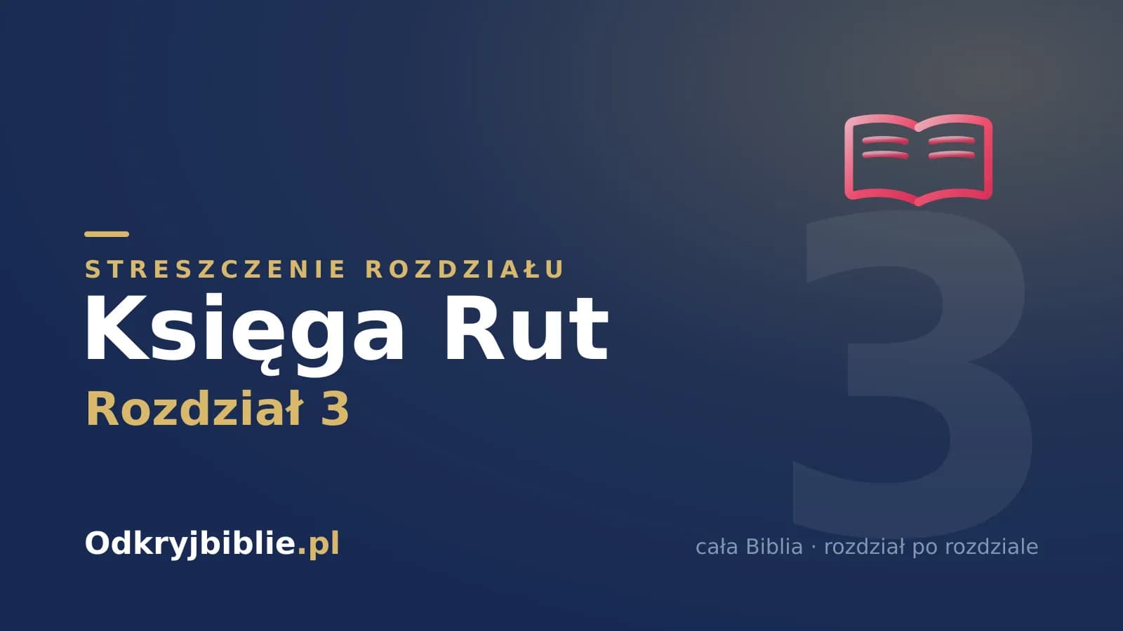 Księga Rut 3 — streszczenie rozdziału