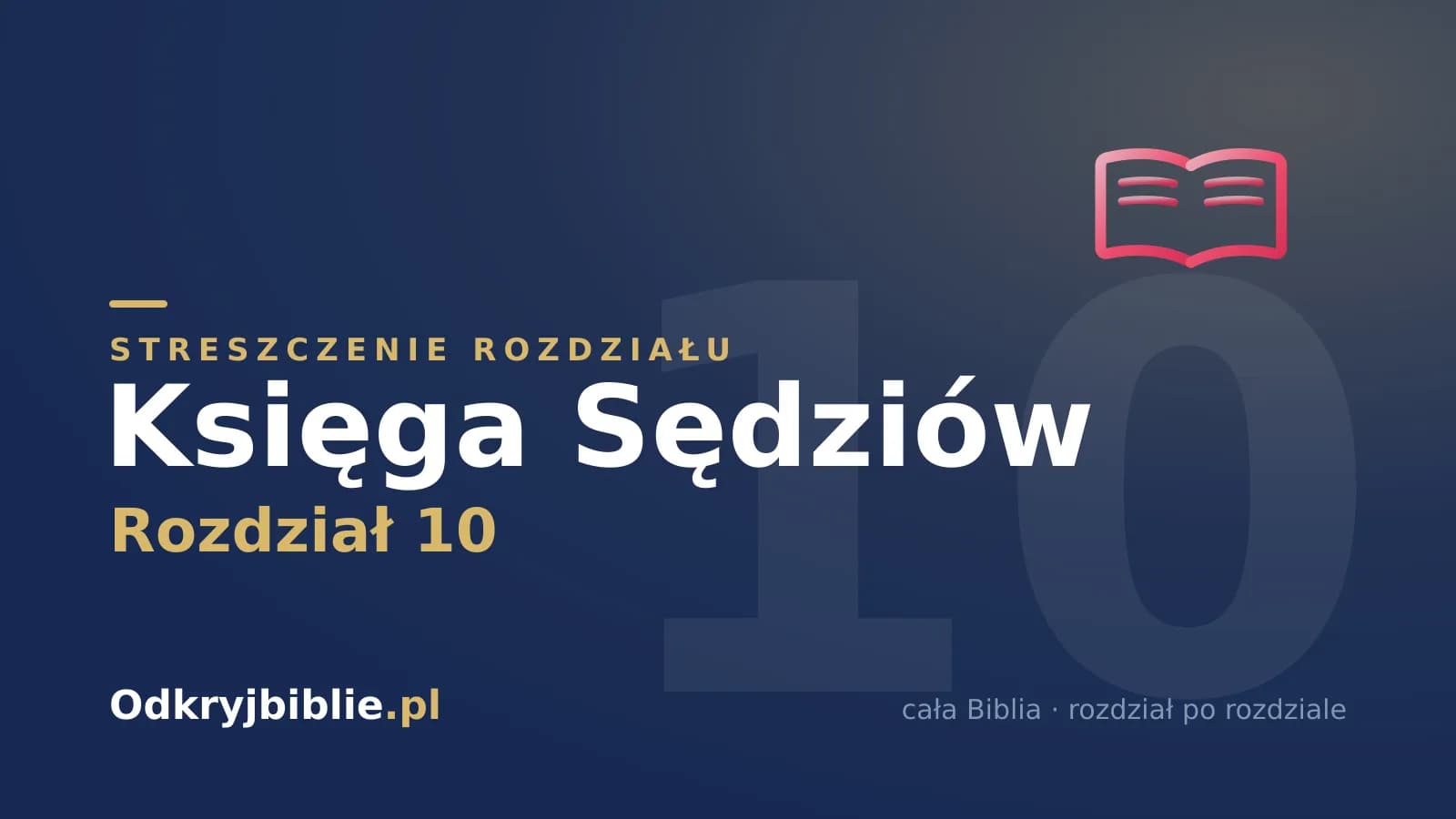Księga Sędziów 10 — streszczenie rozdziału
