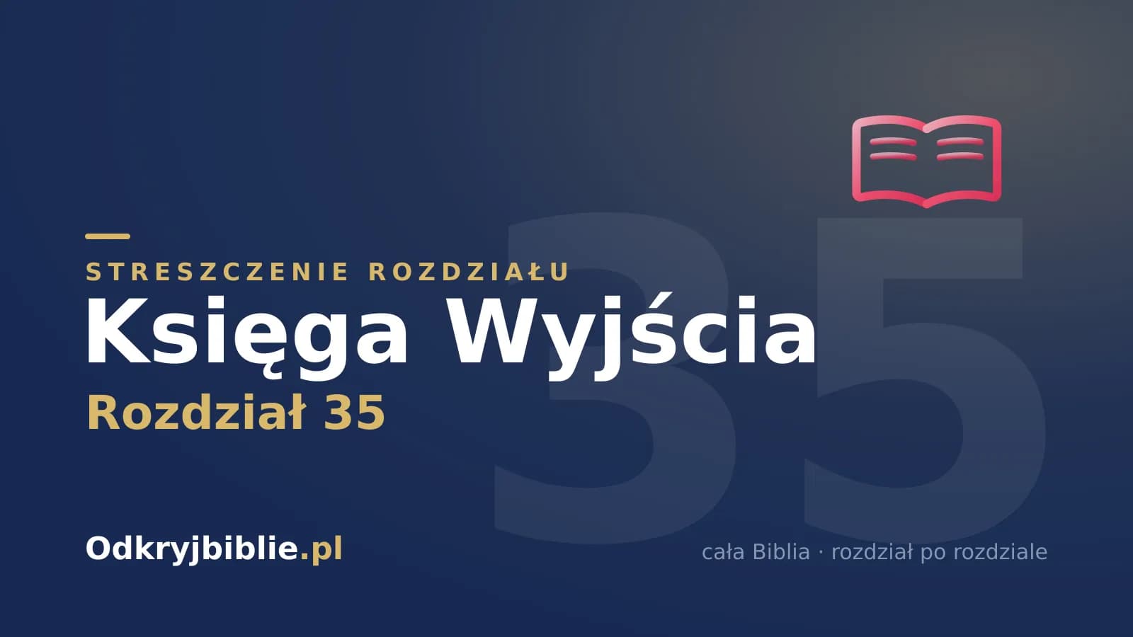 Księga Wyjścia 35 — streszczenie rozdziału