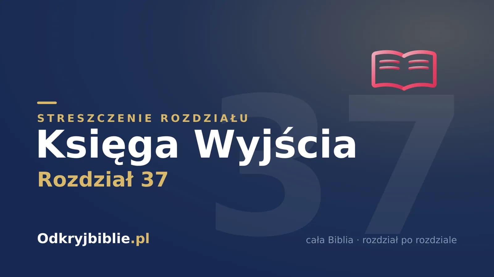 Księga Wyjścia 37 — streszczenie rozdziału