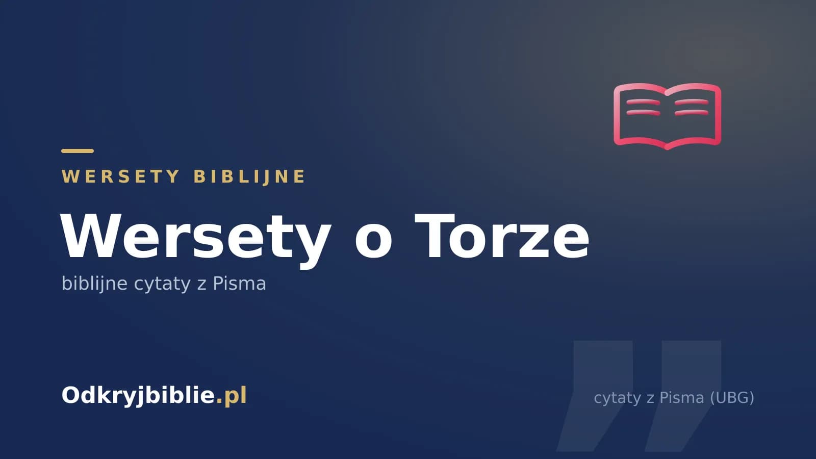 Wersety o Torze — biblijne cytaty z Pisma