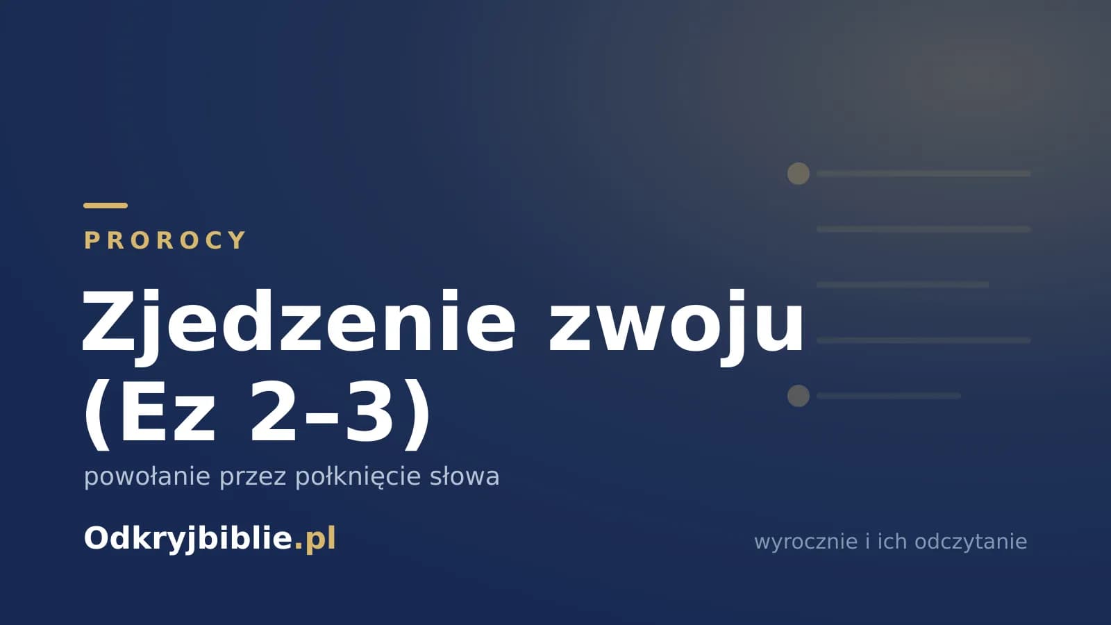 Zjedzenie zwoju (Ez 2–3) — powołanie przez połknięcie słowa
