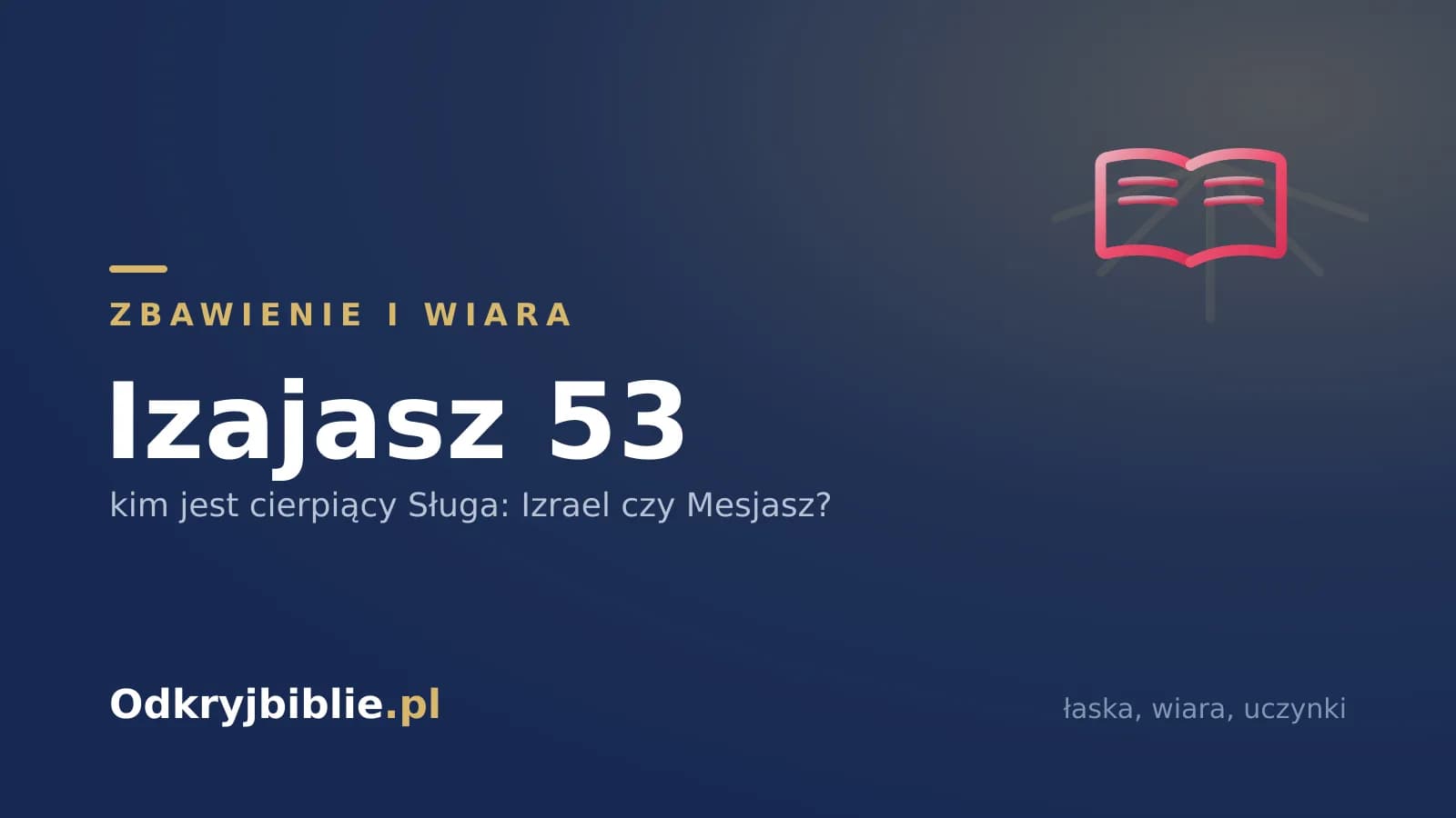 Izajasz 53 — kim jest cierpiący Sługa: Izrael czy Mesjasz?