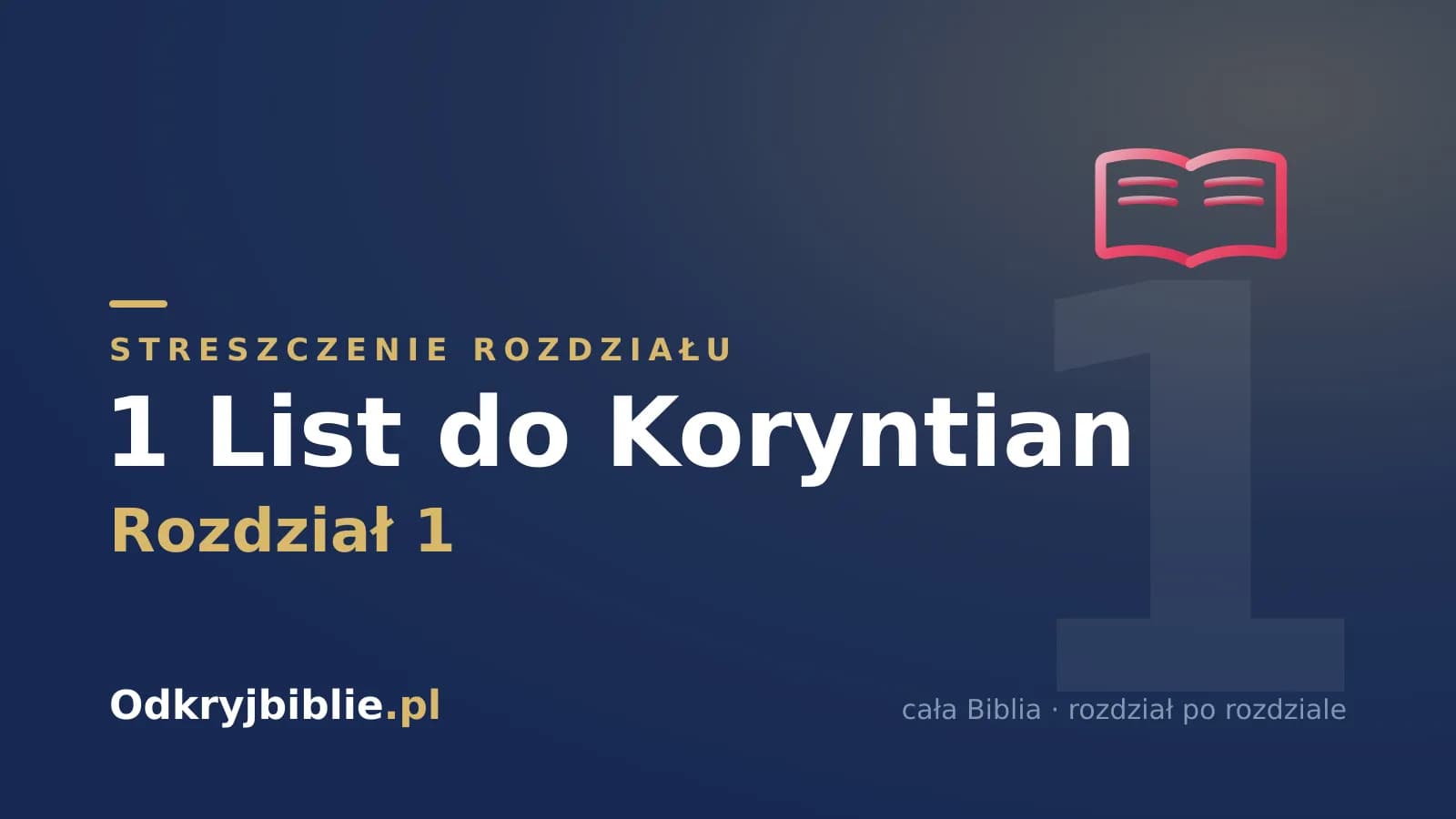 1 List do Koryntian 1 — streszczenie rozdziału