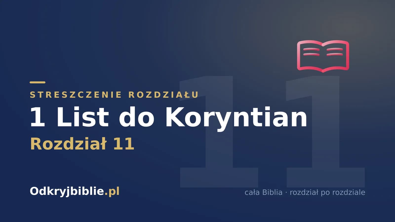 1 List do Koryntian 11 — streszczenie rozdziału