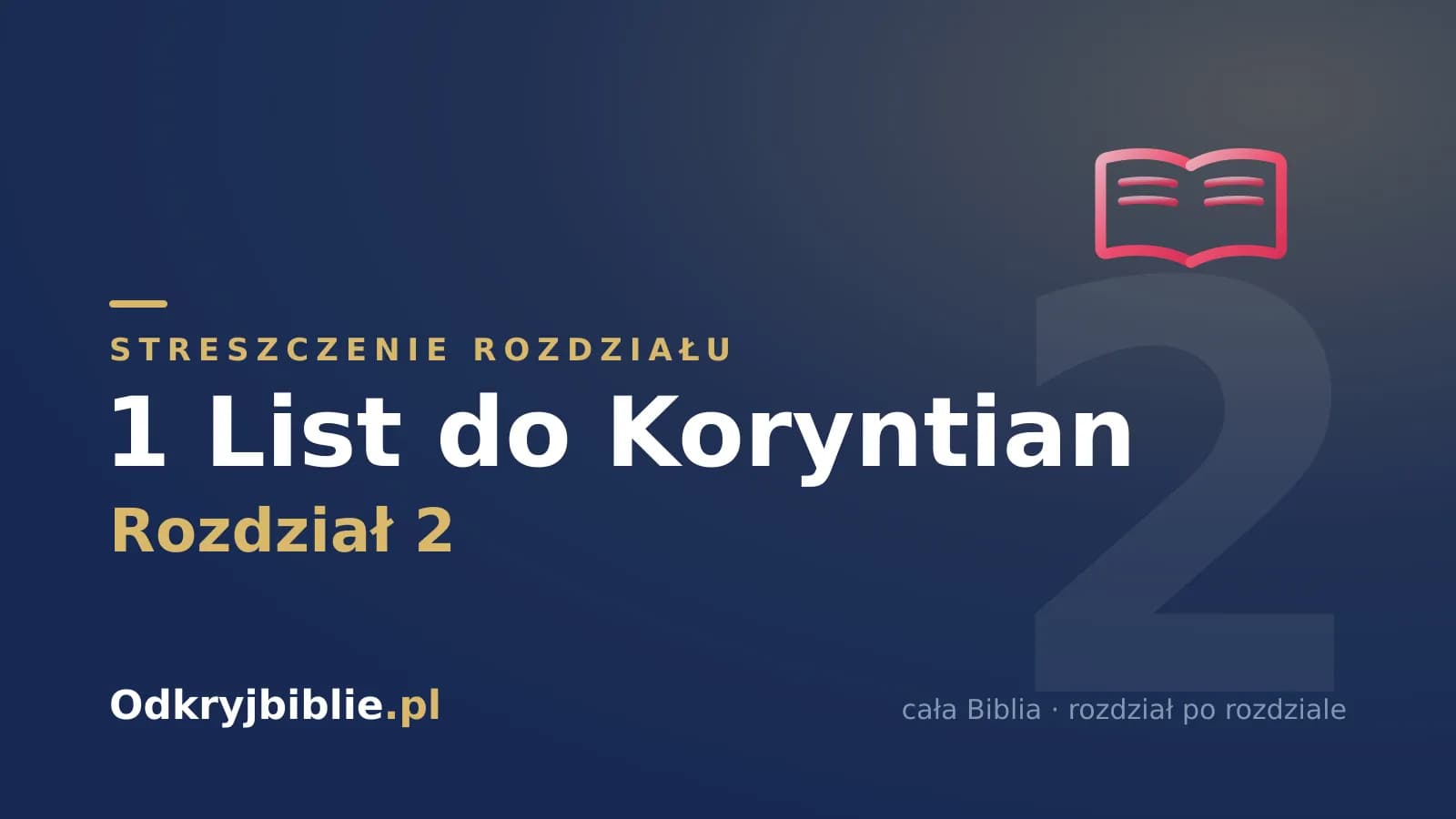 1 List do Koryntian 2 — streszczenie rozdziału
