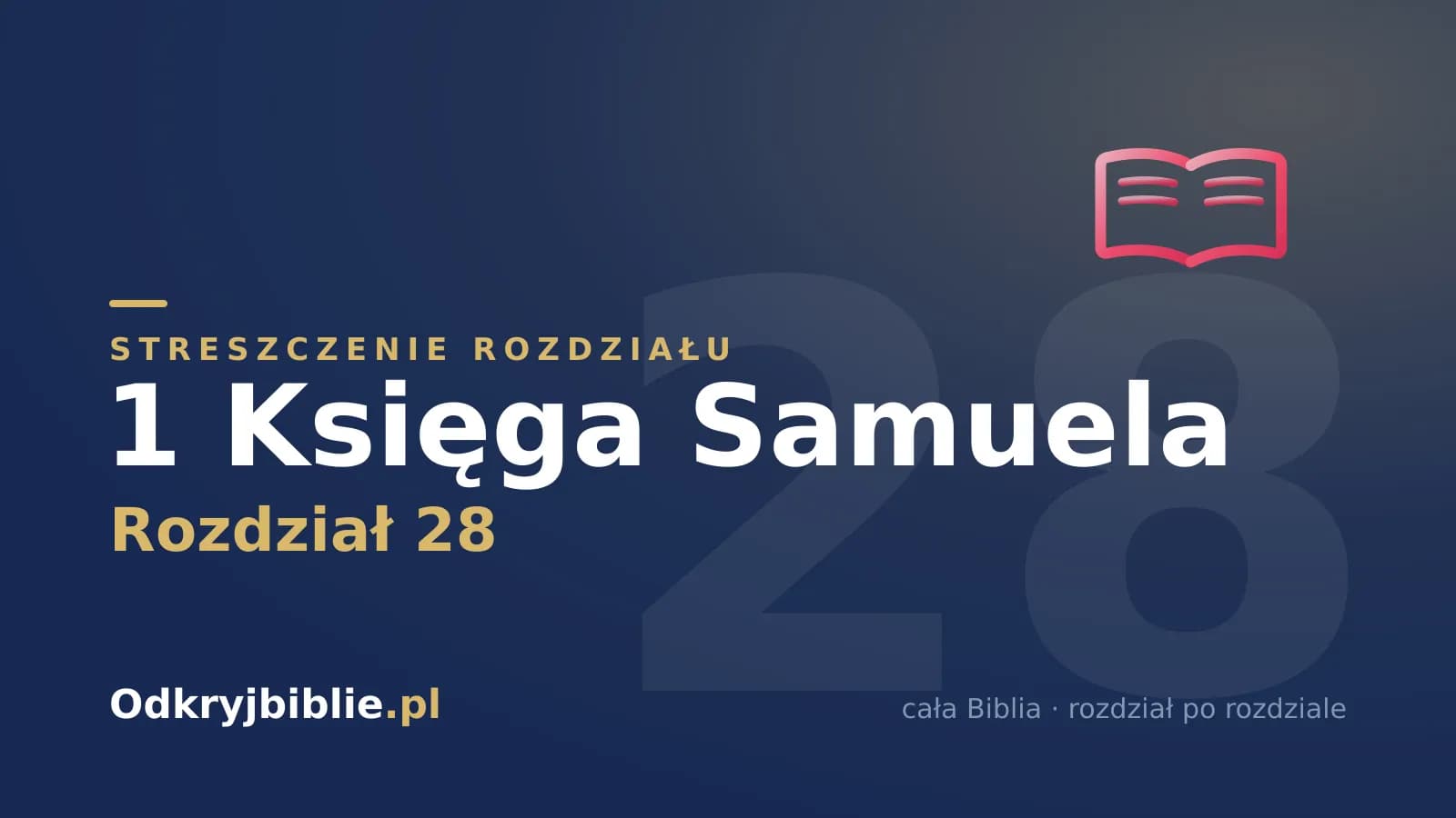 1 Księga Samuela 28 — streszczenie rozdziału