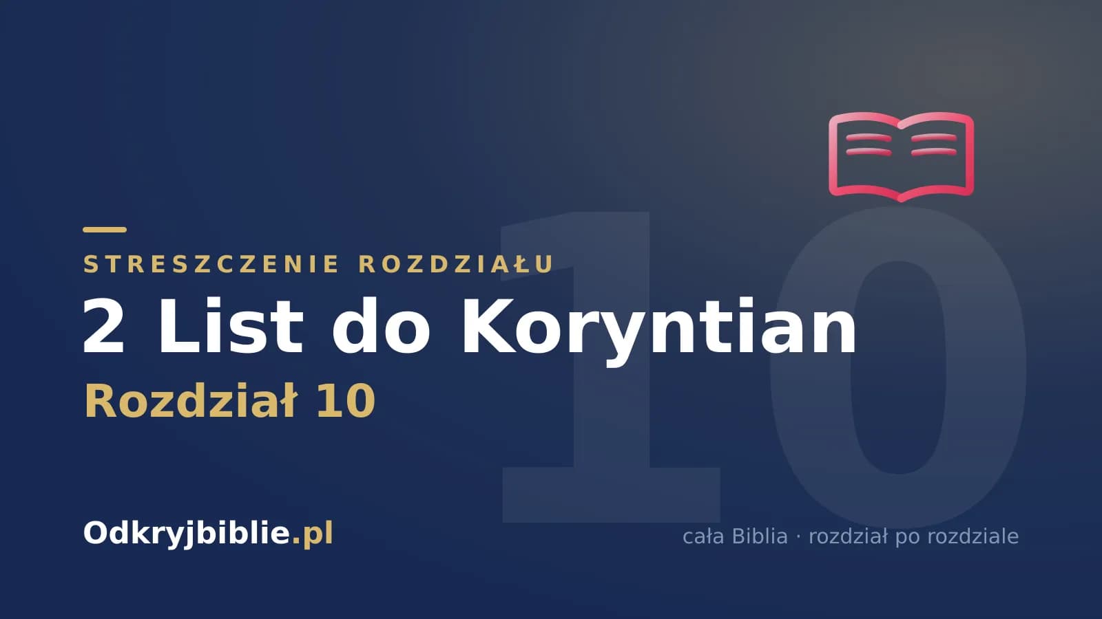 2 List do Koryntian 10 — streszczenie rozdziału