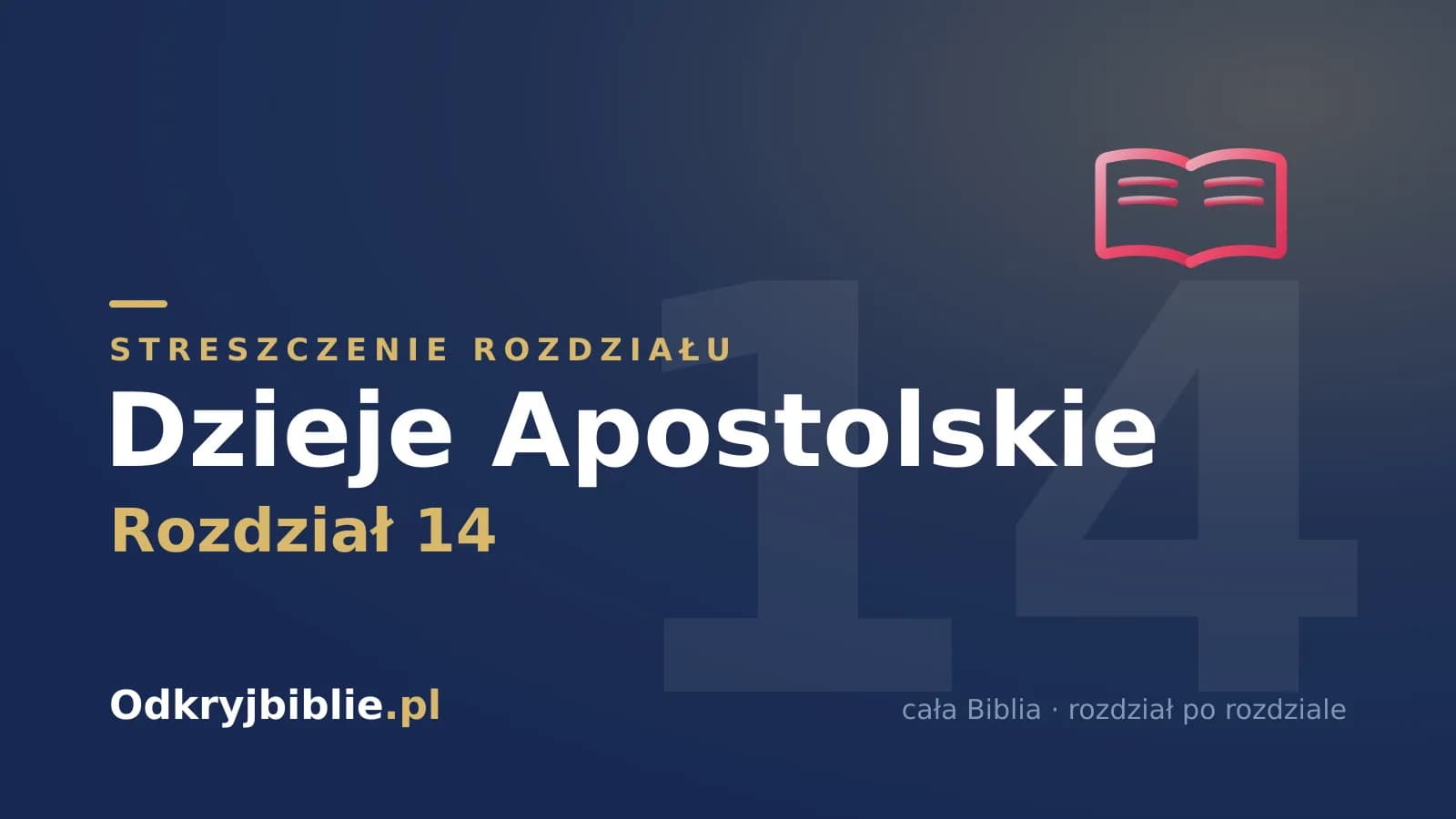 Dzieje Apostolskie 14 — streszczenie rozdziału